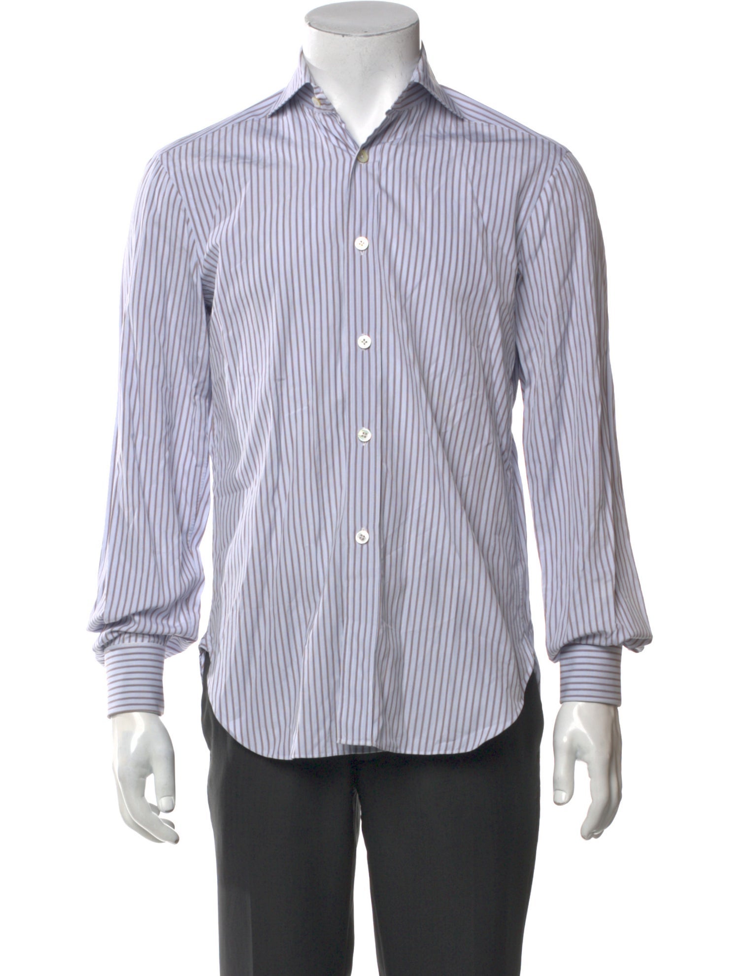 Kiton Striped Long Sleeve Shirt
