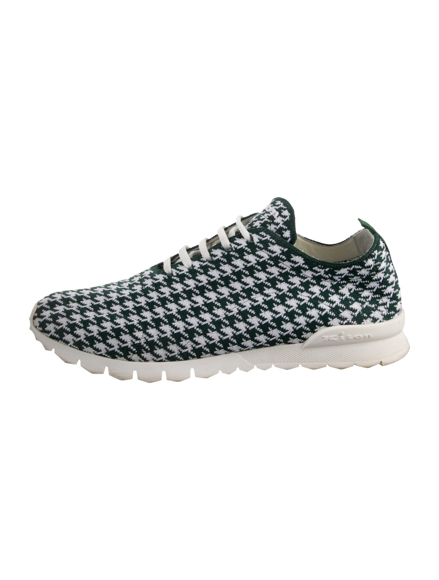 Kiton Houndstooth Print Sneakers
