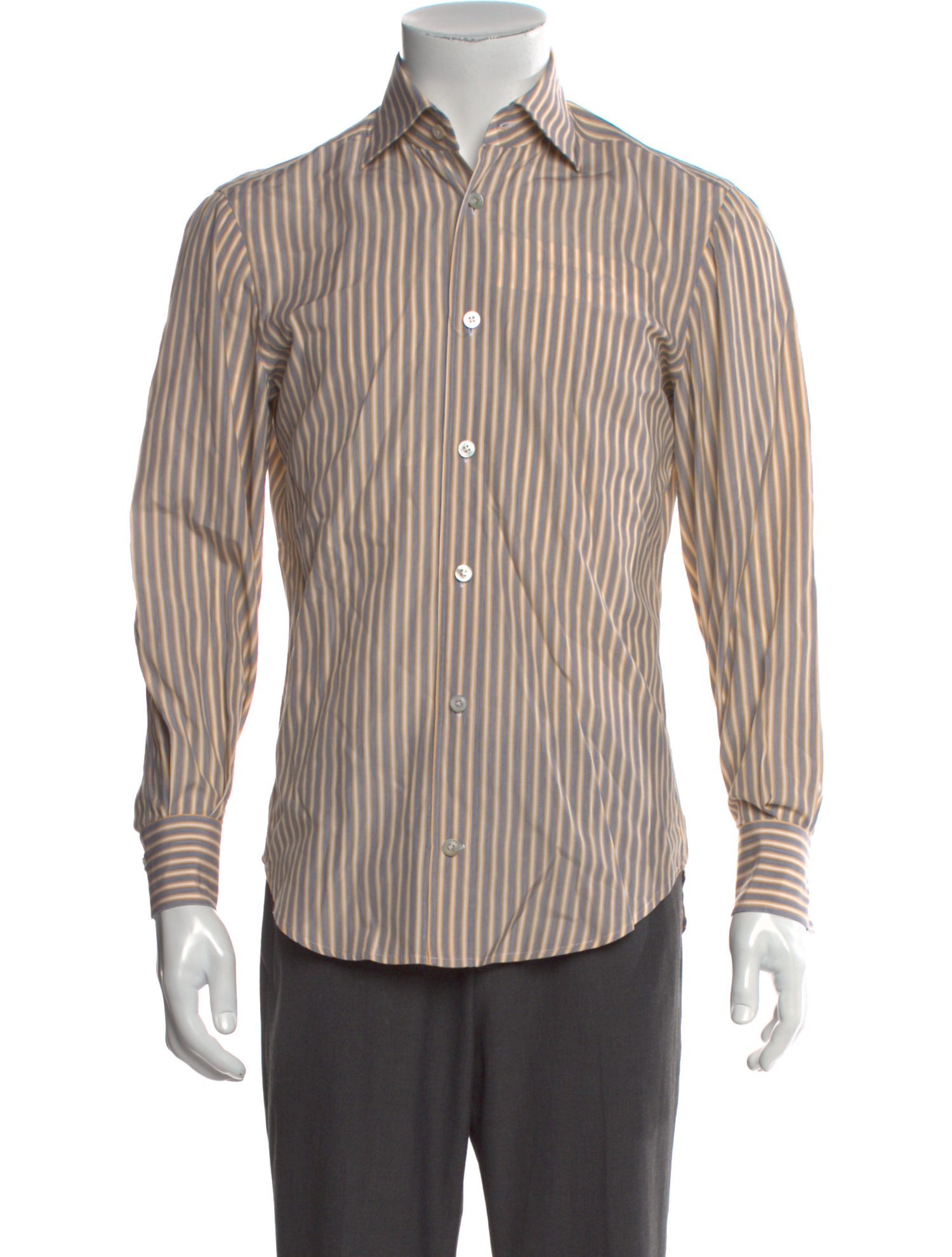 Kiton Striped Long Sleeve Shirt