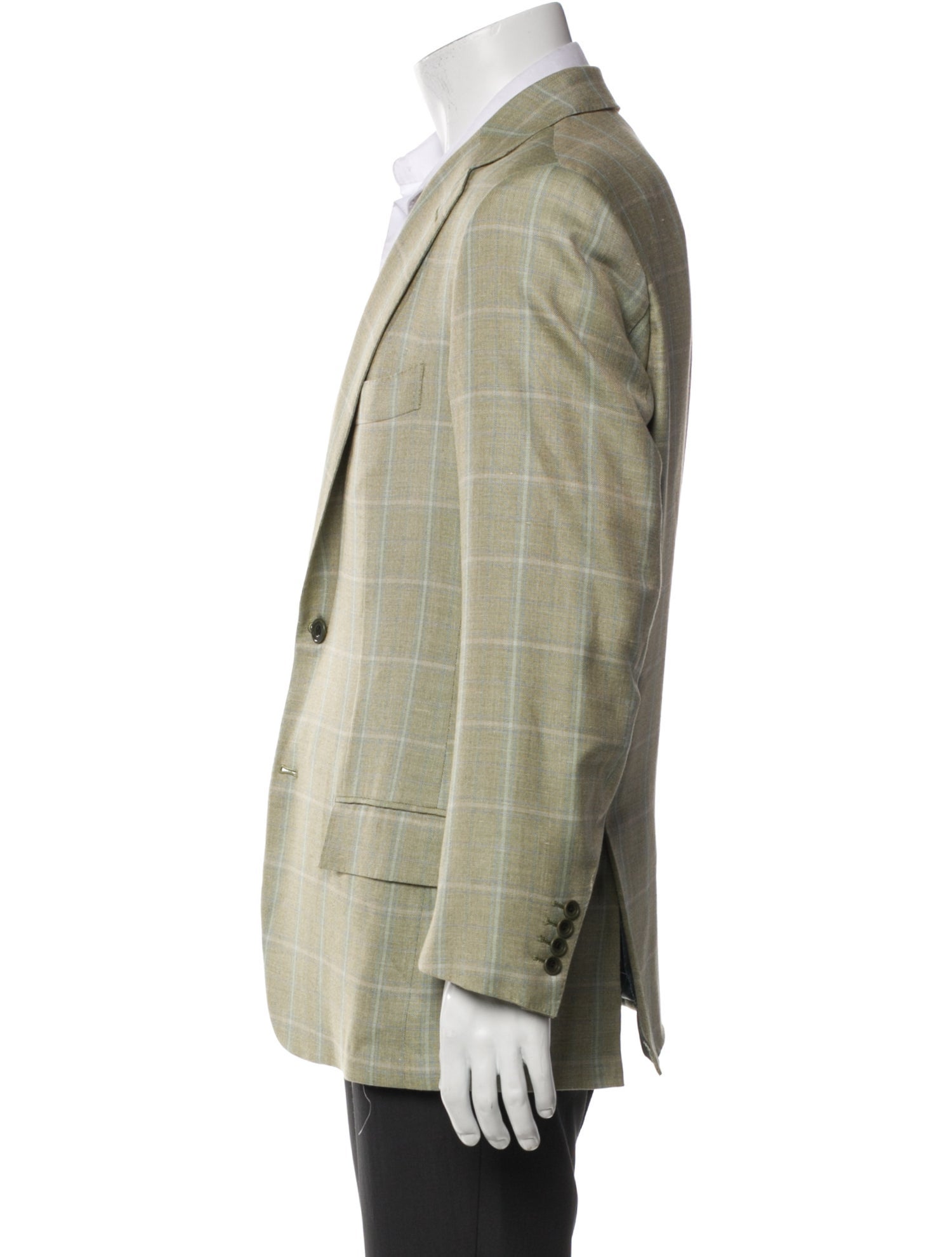 Kiton Plaid Print Blazer