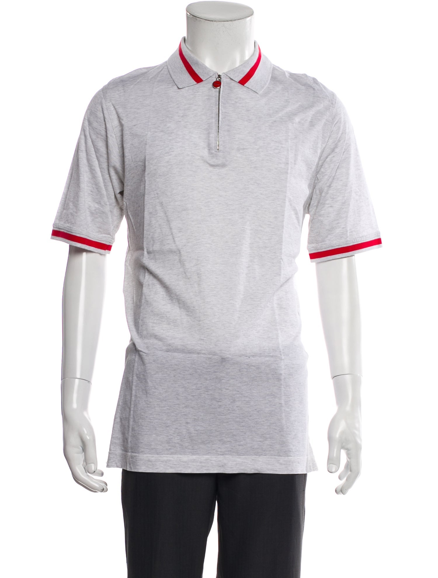 Kiton Striped Collar Polo Shirt