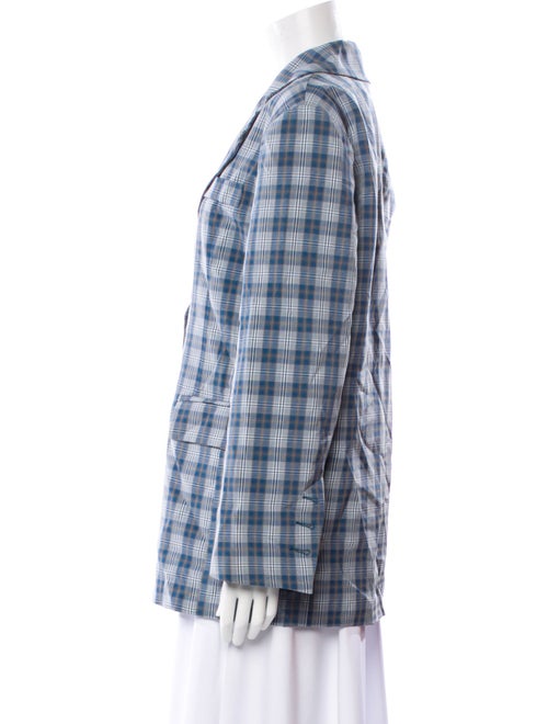 Kiton Plaid Print Blazer