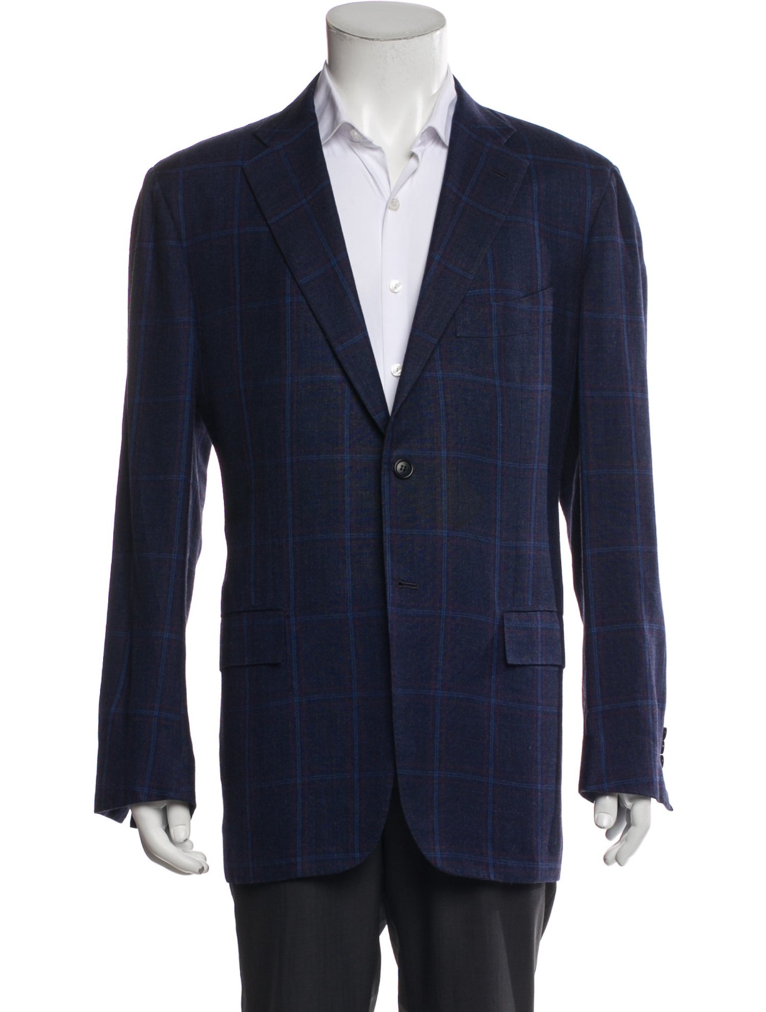 Kiton Cashmere Patterned Blazer