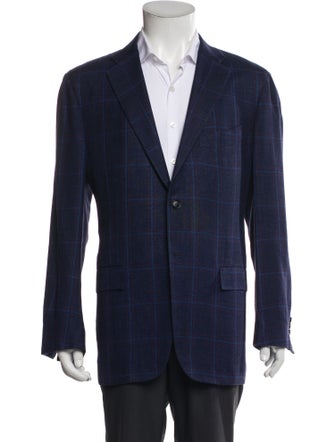Kiton Cashmere Patterned Blazer