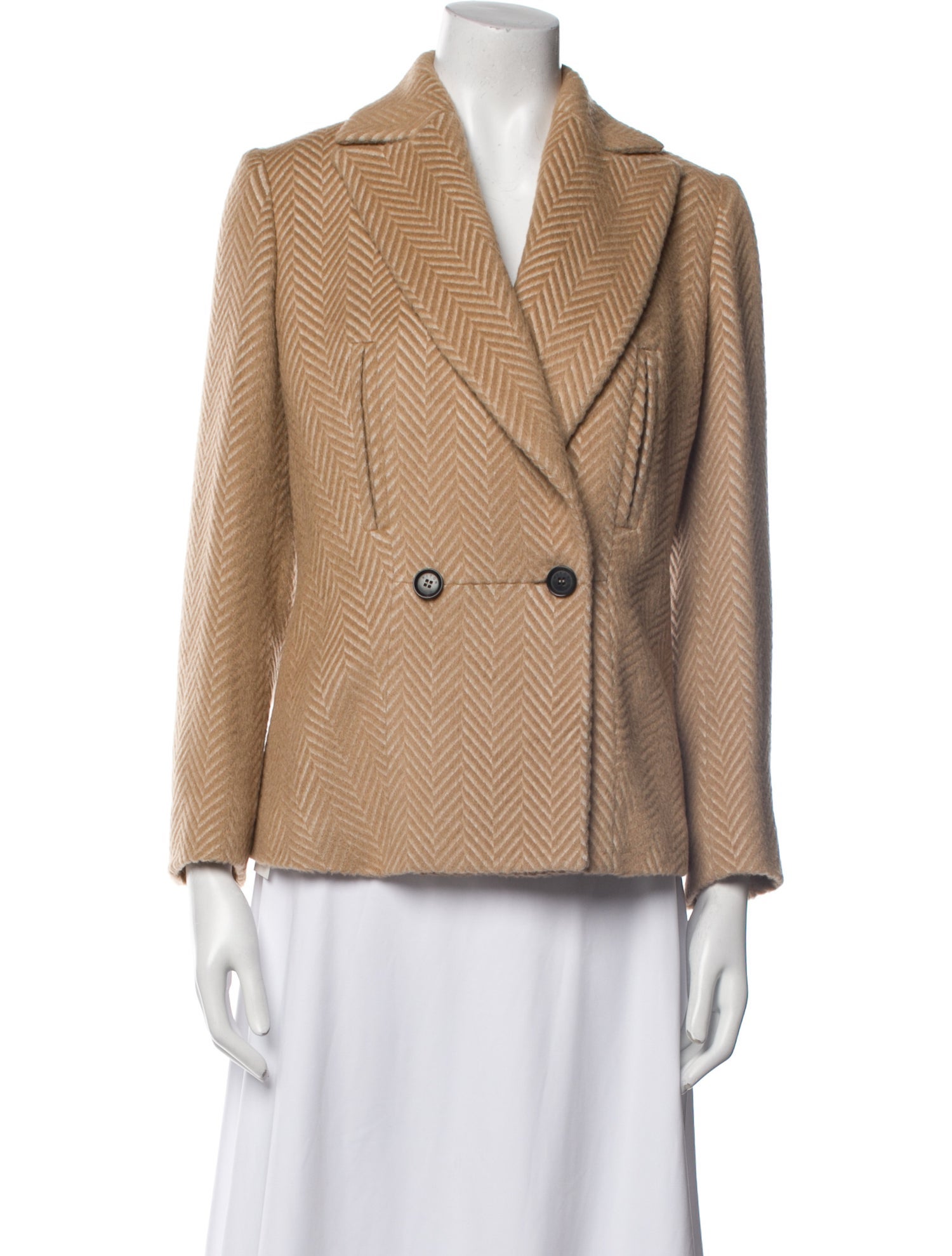 Kiton Camel Hair Striped Blazer