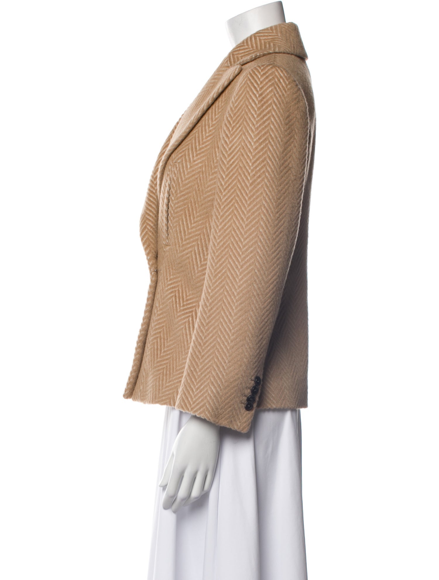 Kiton Camel Hair Striped Blazer
