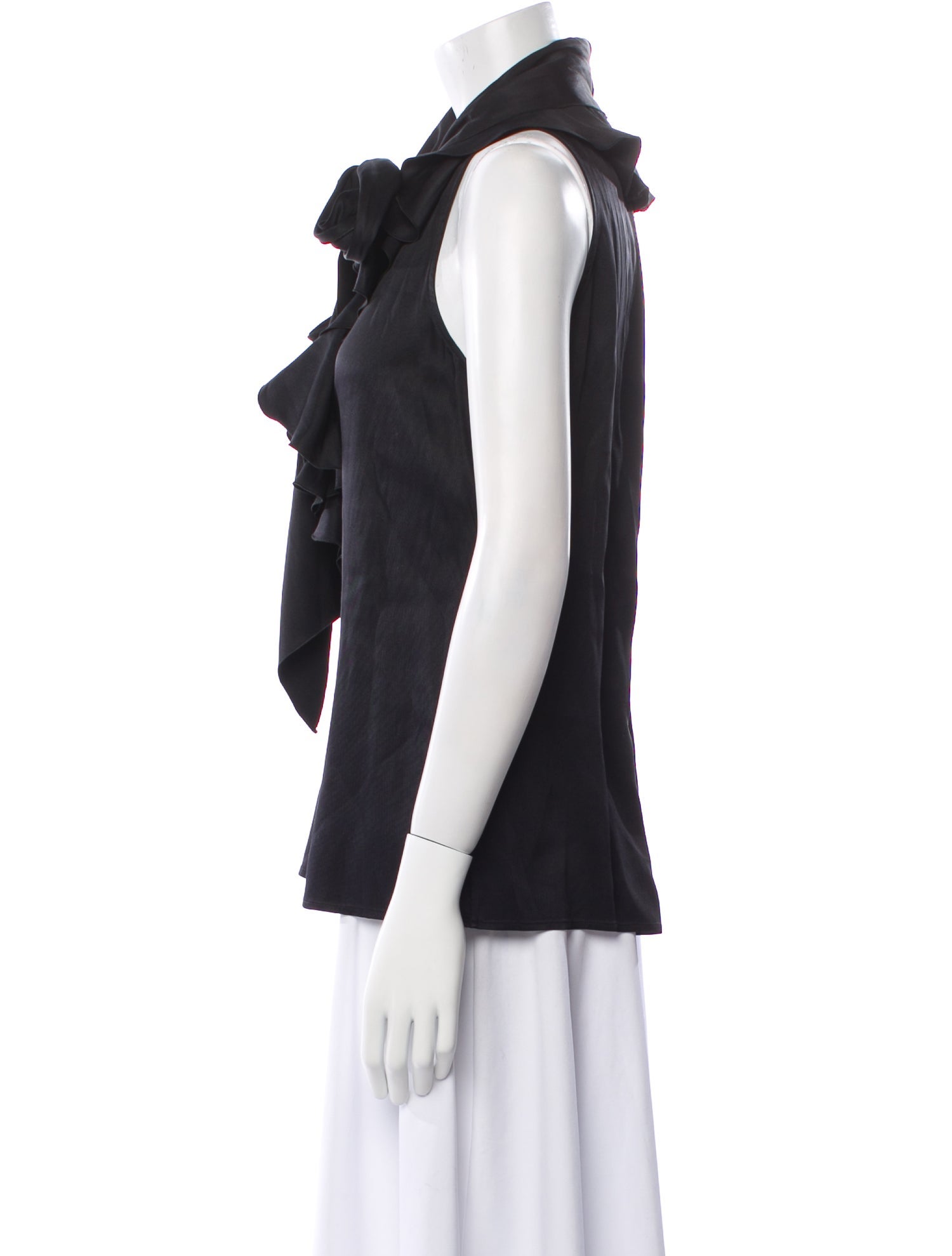 Kiton Silk Mock Neck Blouse