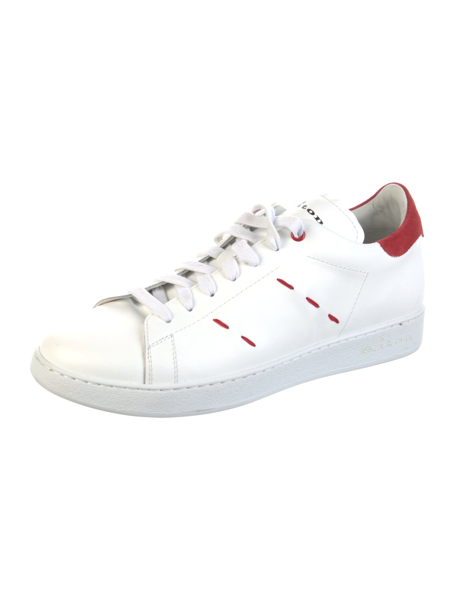Kiton Leather Printed Sneakers