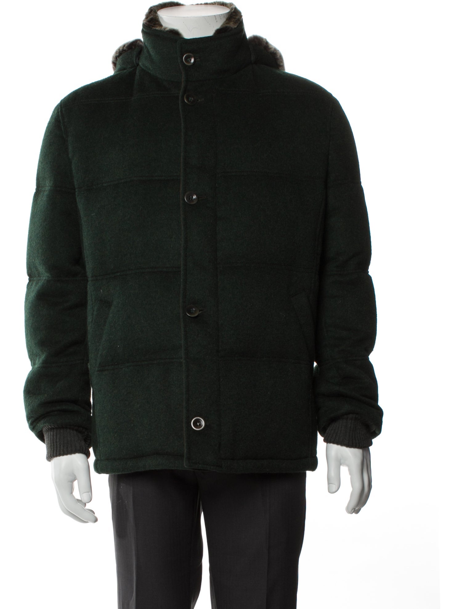 Kiton Wool Puffer Coat