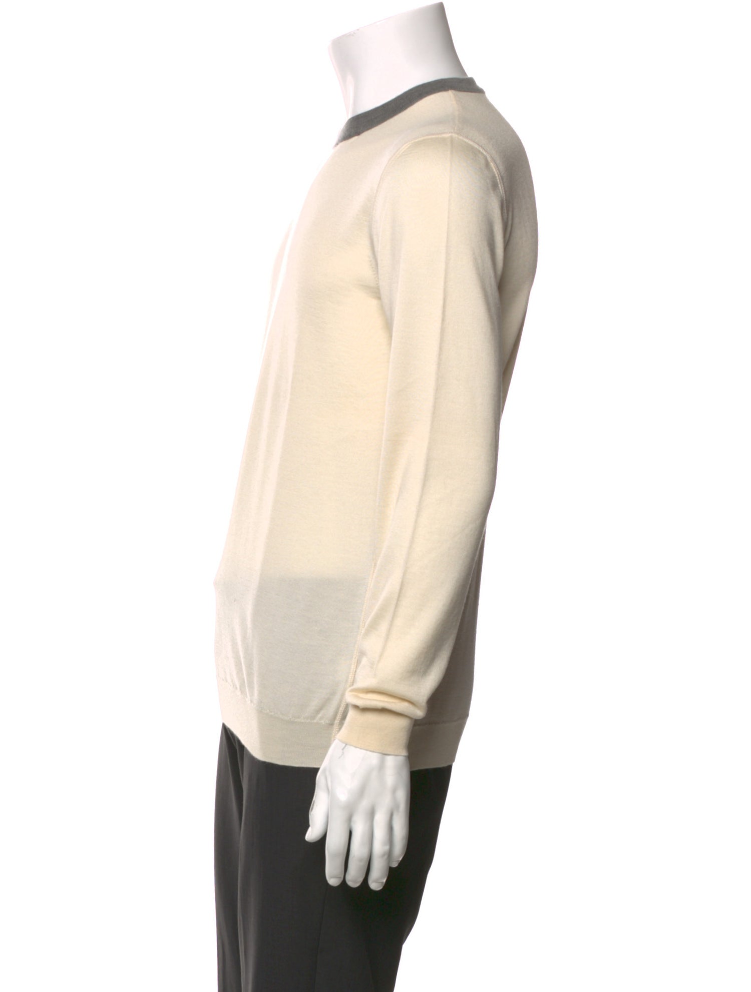 Kiton Cashmere Colorblock Pattern Pullover