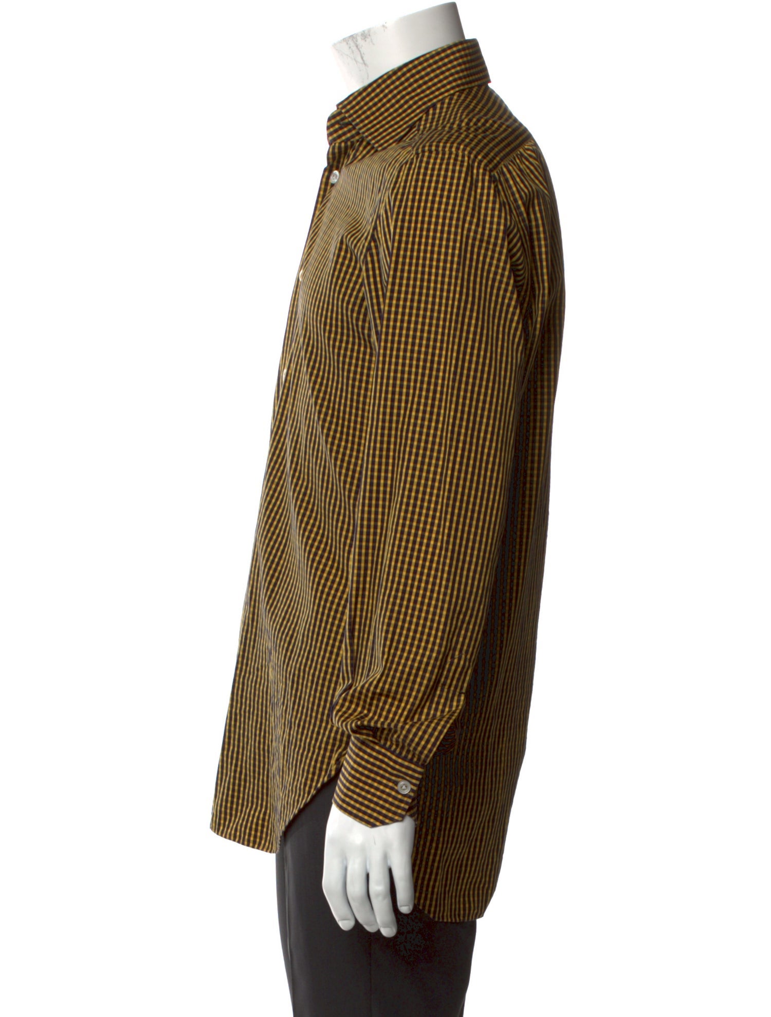 Kiton Plaid Print Long Sleeve Shirt