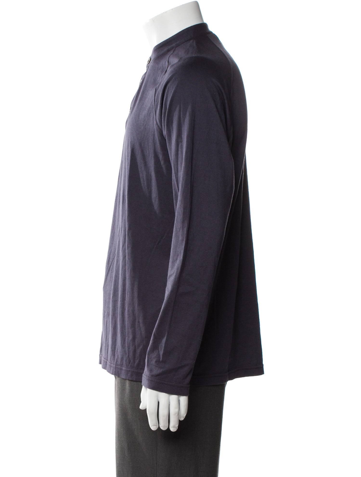 Kiton Mock Neck Long Sleeve Henley