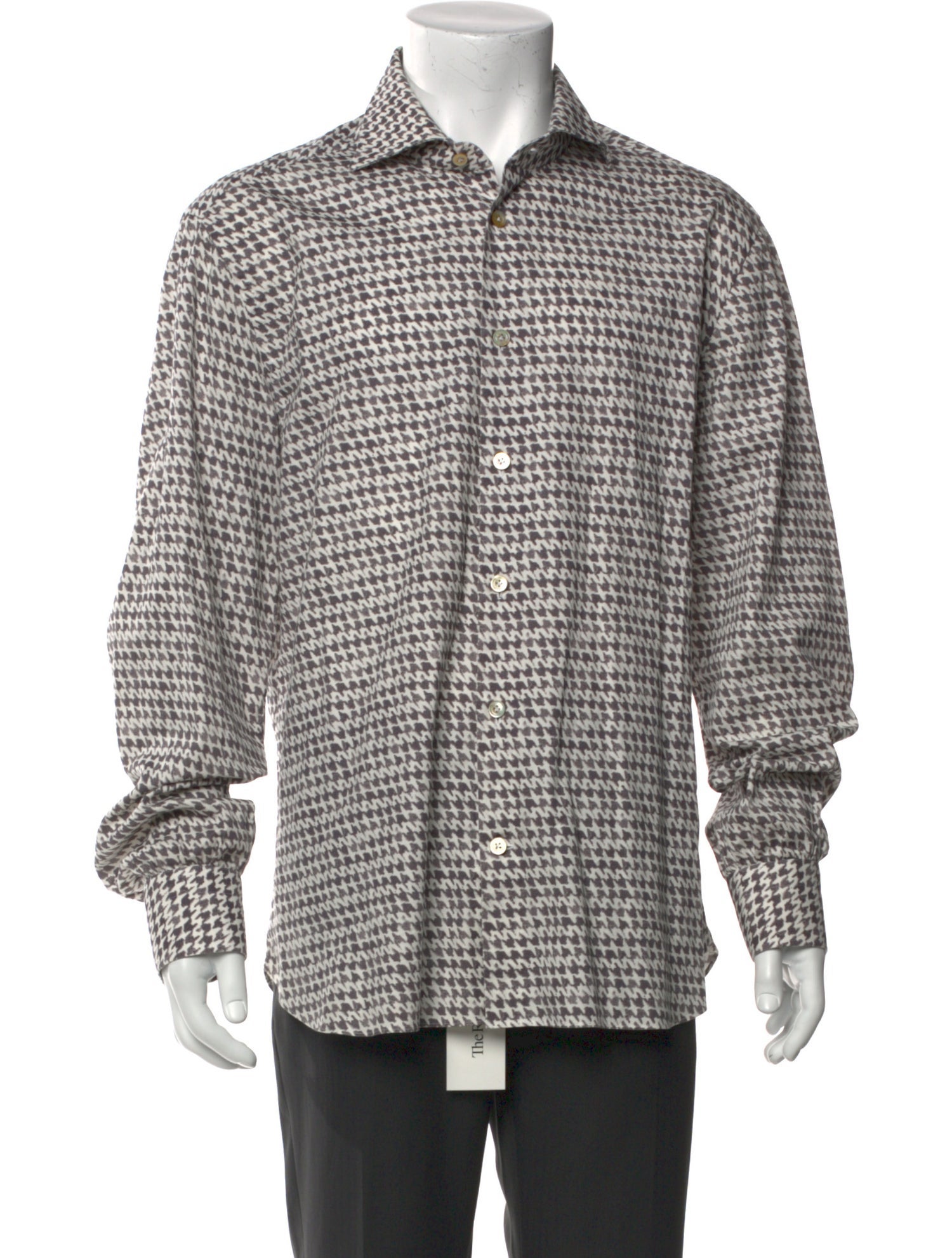 Kiton Printed Long Sleeve Shirt
