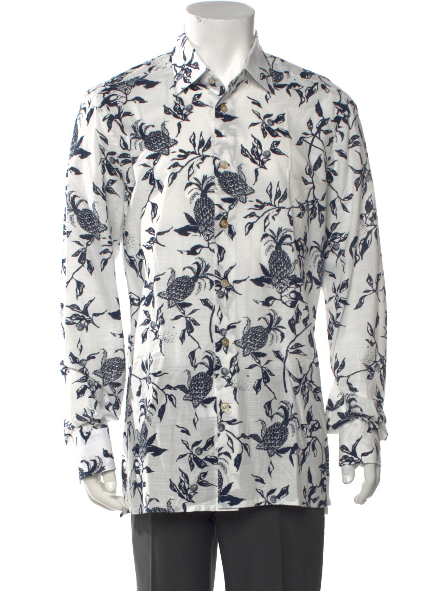 Kiton Printed Long Sleeve Shirt