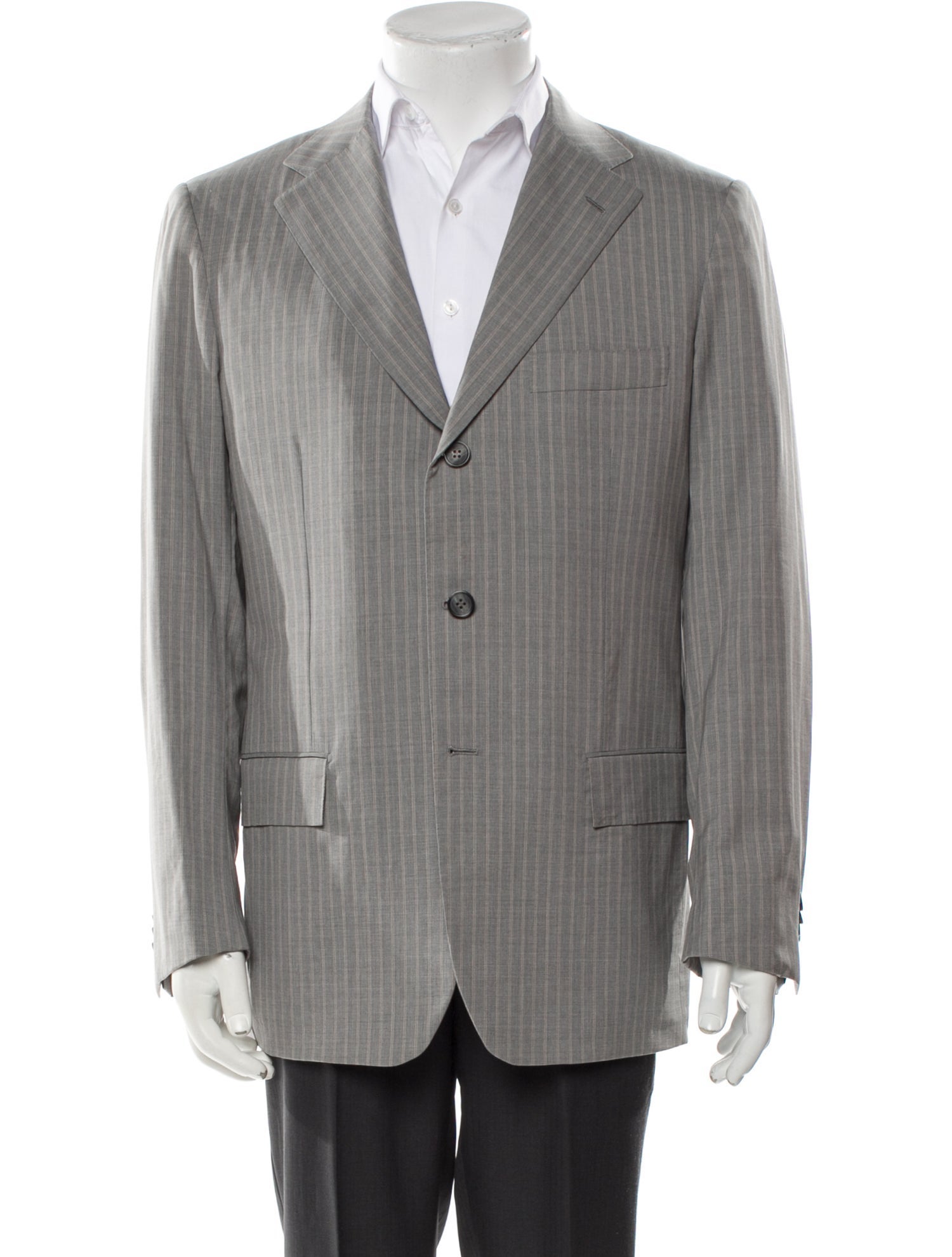 Kiton Wool Striped Blazer