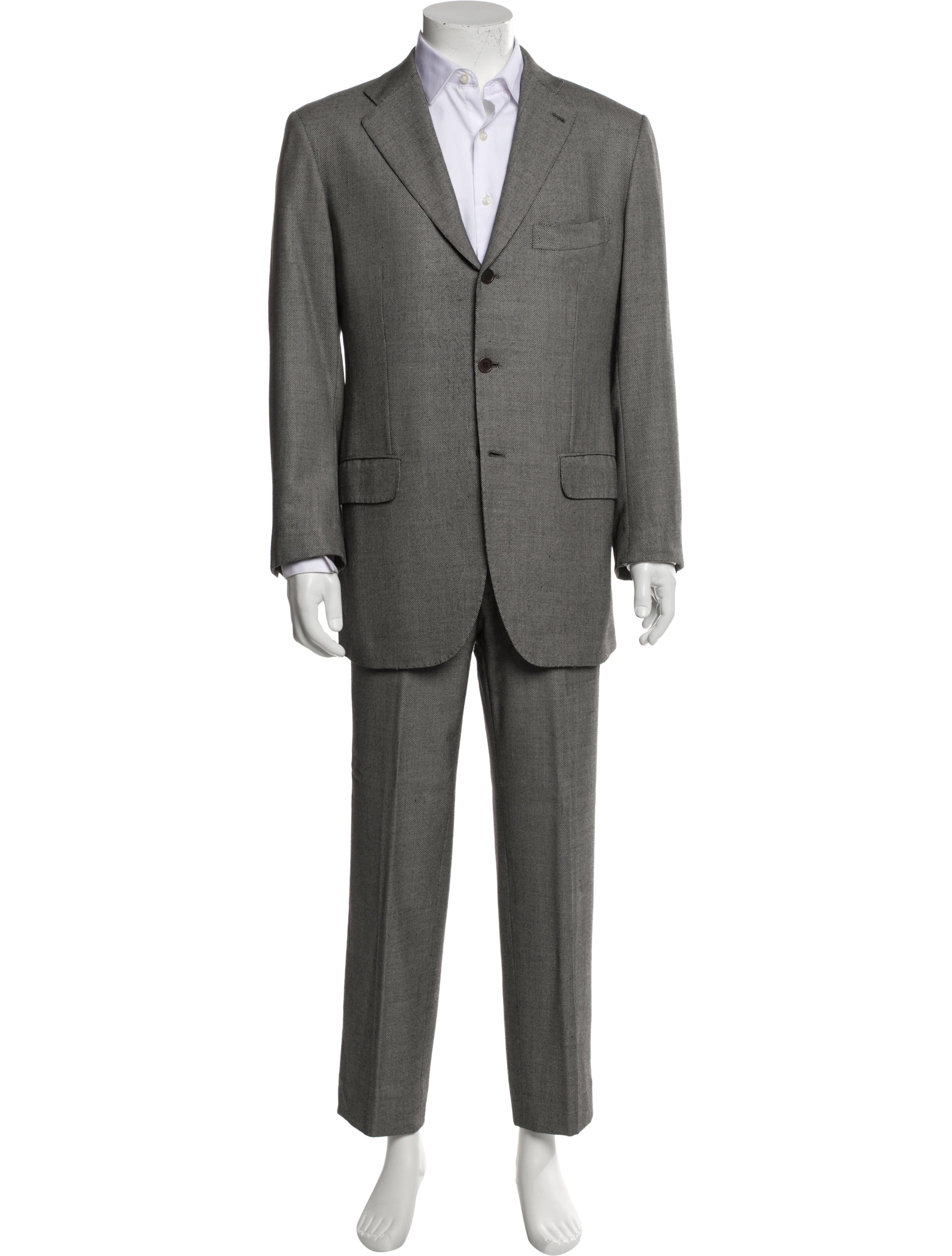 Kiton Cashmere Printed Two-Piece Blazer