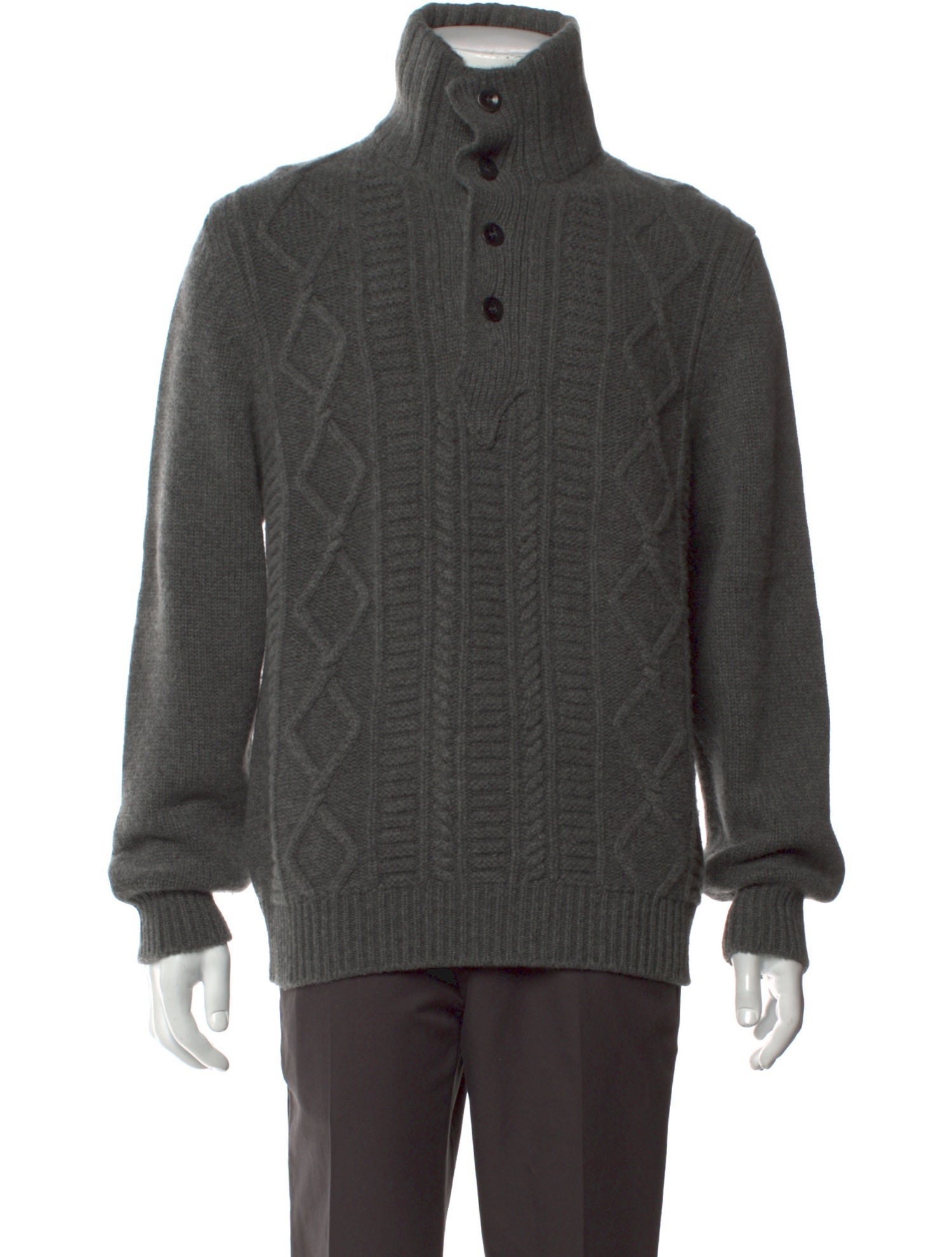 Kiton Cashmere Mock Neck Pullover