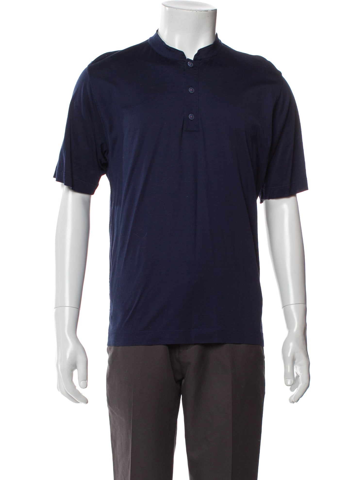Kiton Crew Neck Short Sleeve Henley
