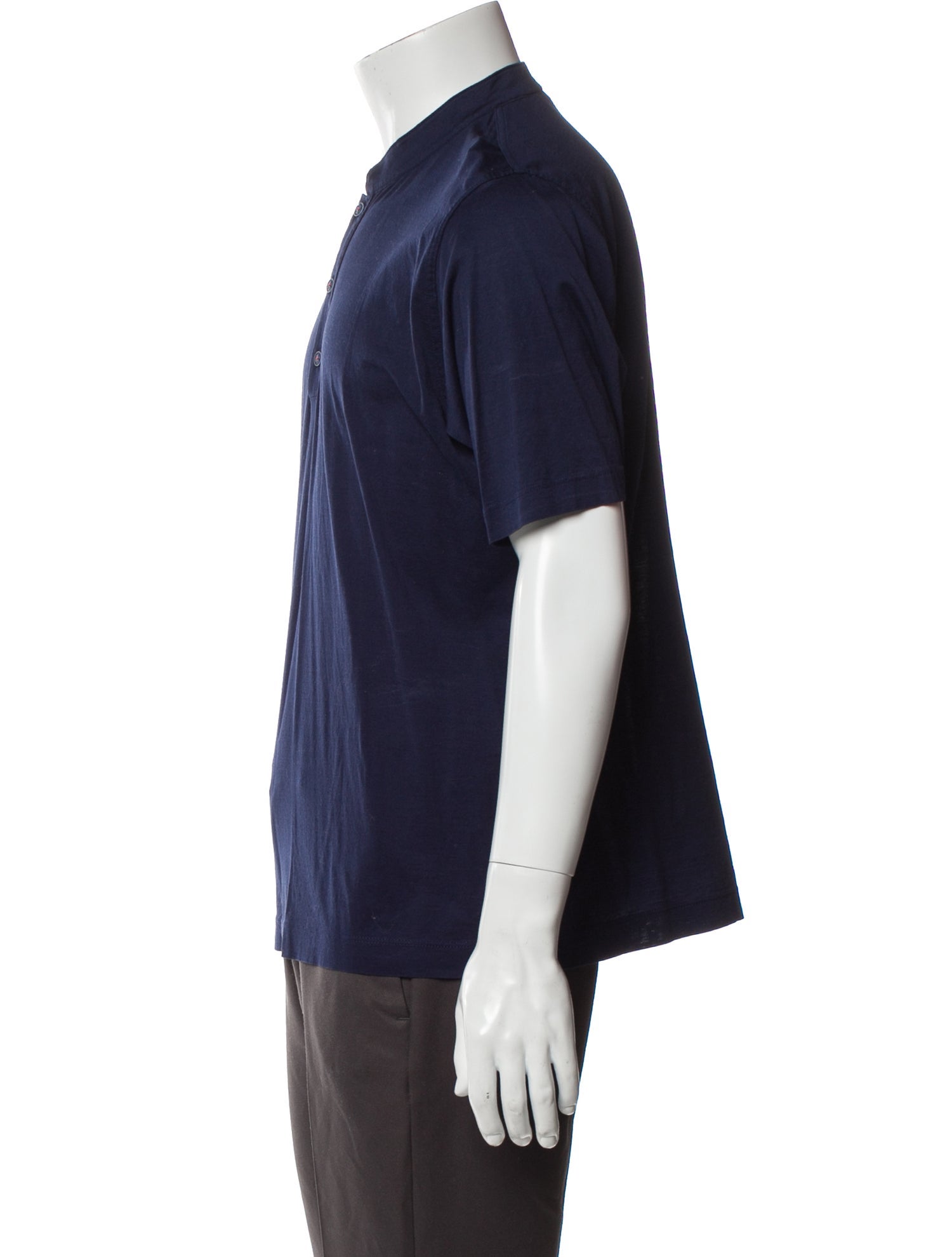 Kiton Crew Neck Short Sleeve Henley