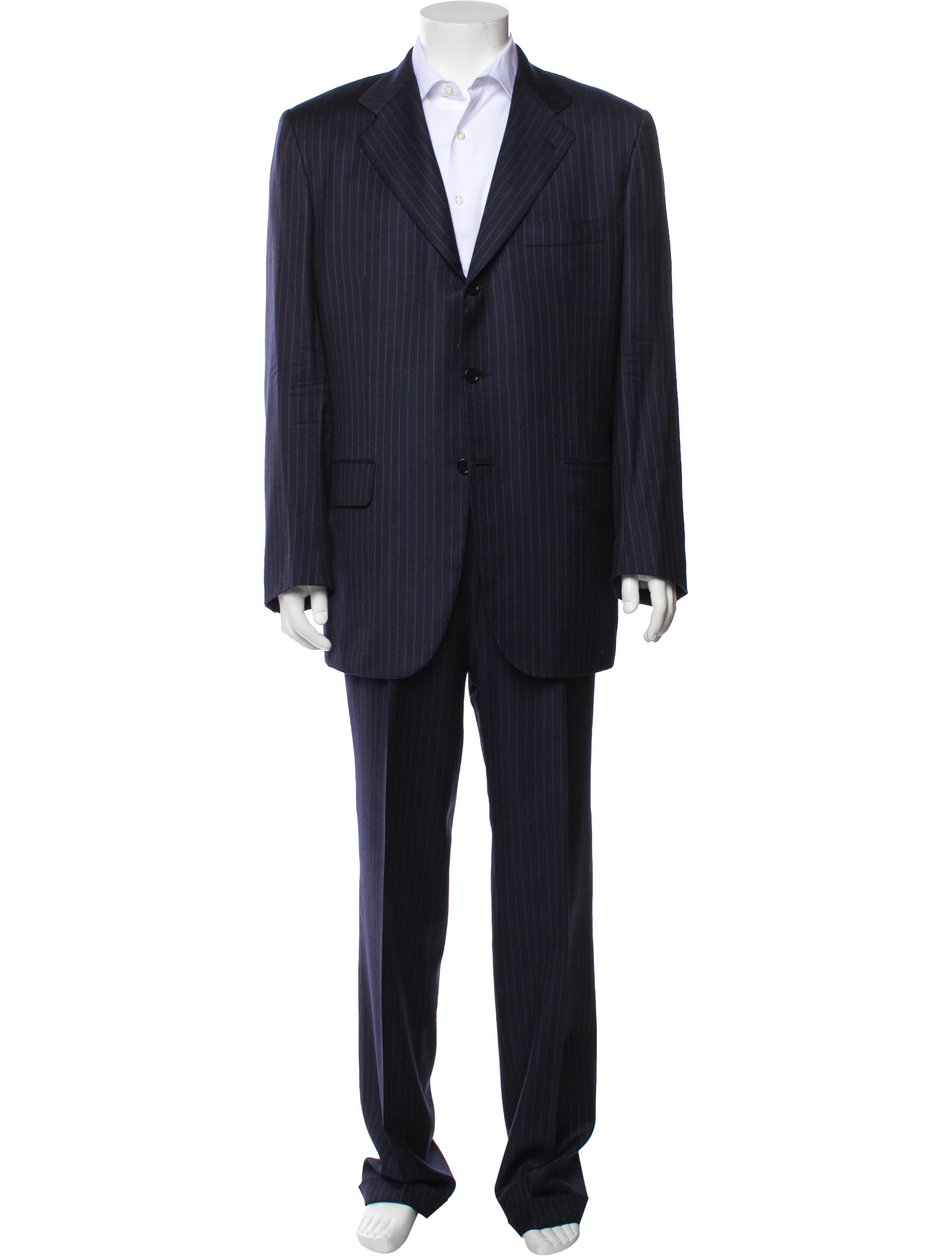 Kiton Cashmere Striped Two-Piece Blazer