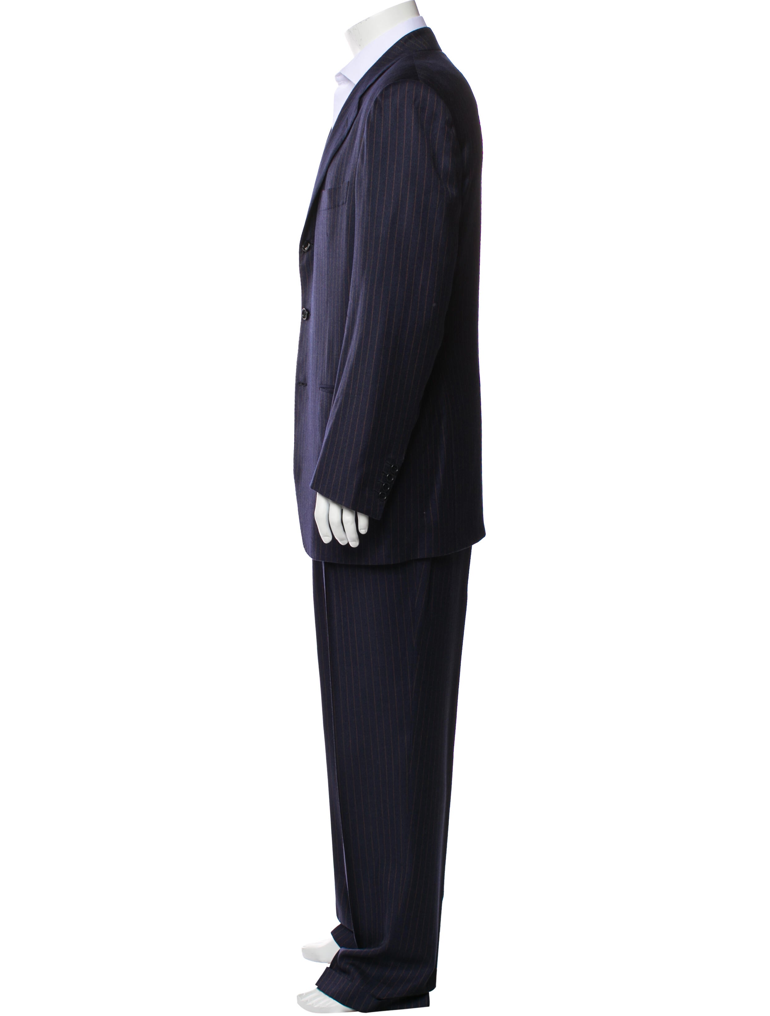 Kiton Cashmere Striped Two-Piece Blazer