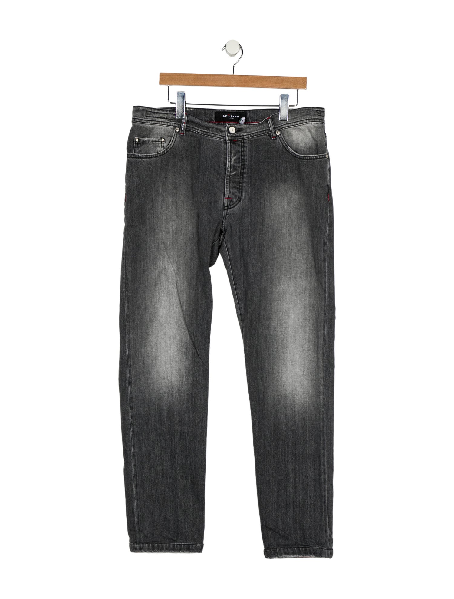 Kiton High-Rise Straight Leg Jeans
