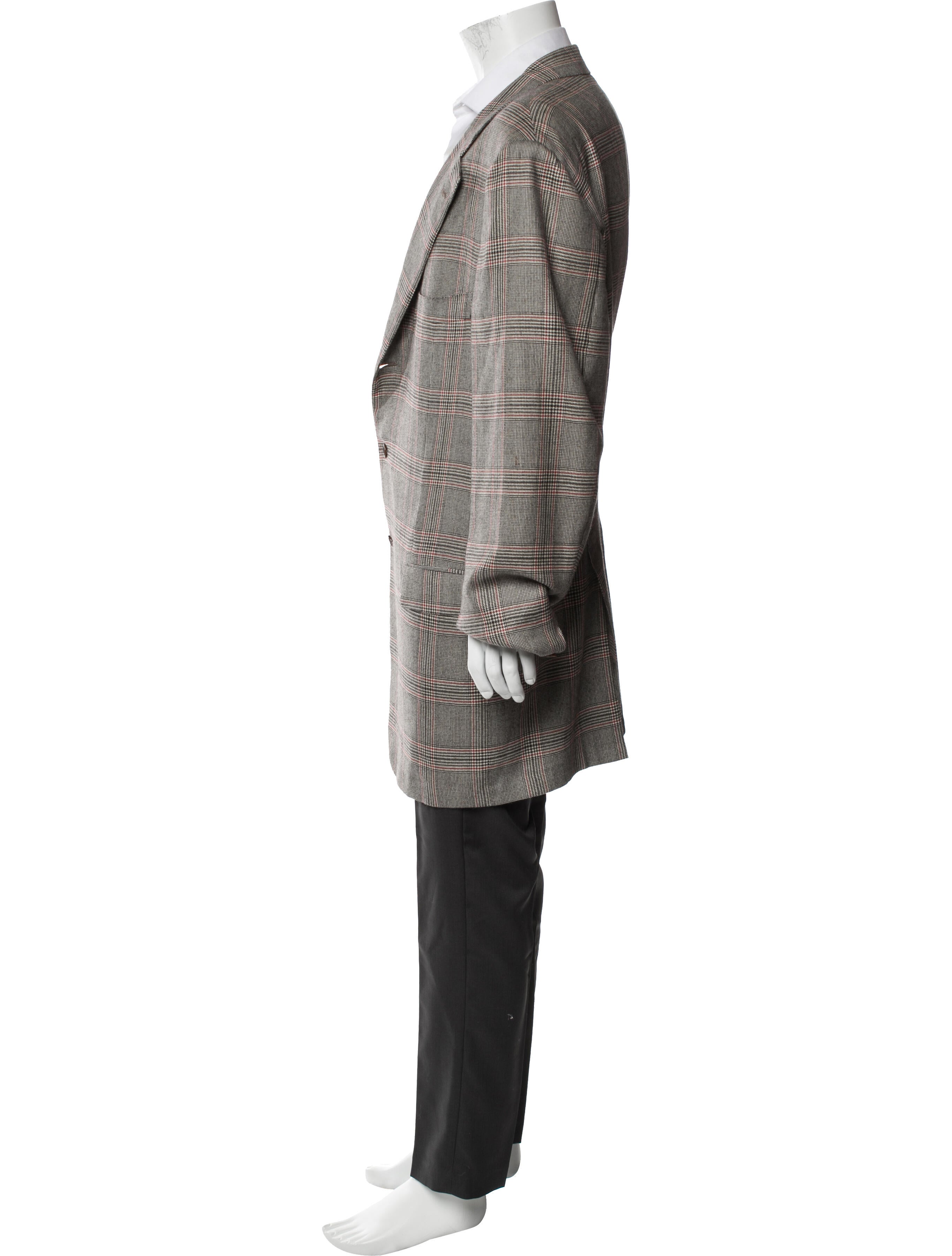 Kiton Cashmere Houndstooth Print Blazer