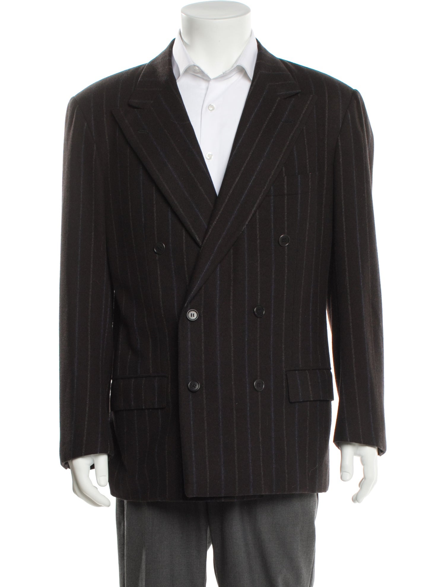 Kiton Wool Striped Blazer