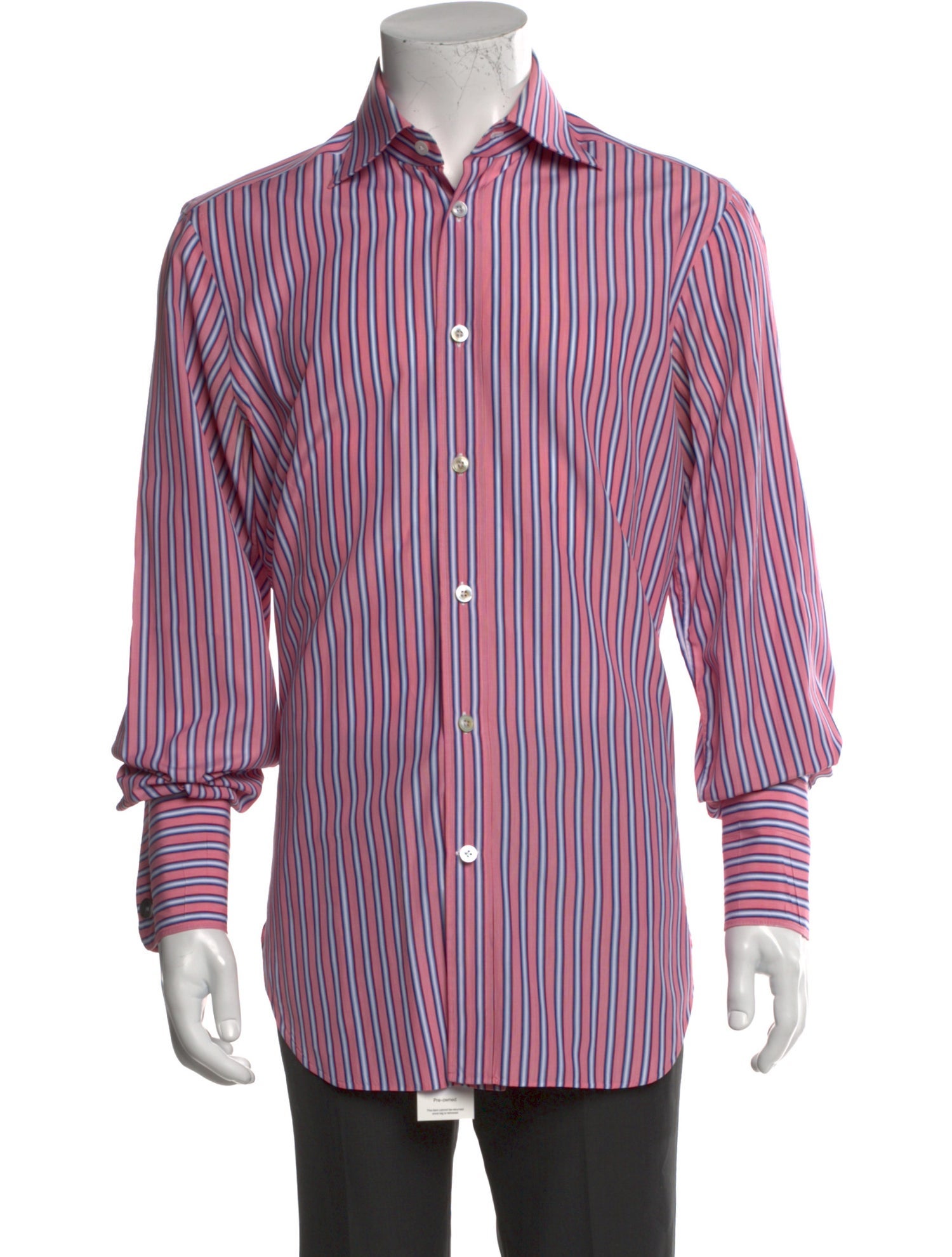 Kiton Vintage Striped Dress Shirt