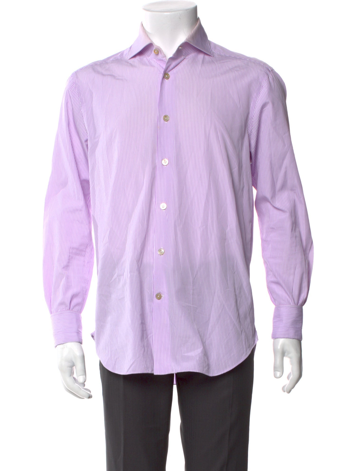Kiton Striped Long Sleeve Shirt