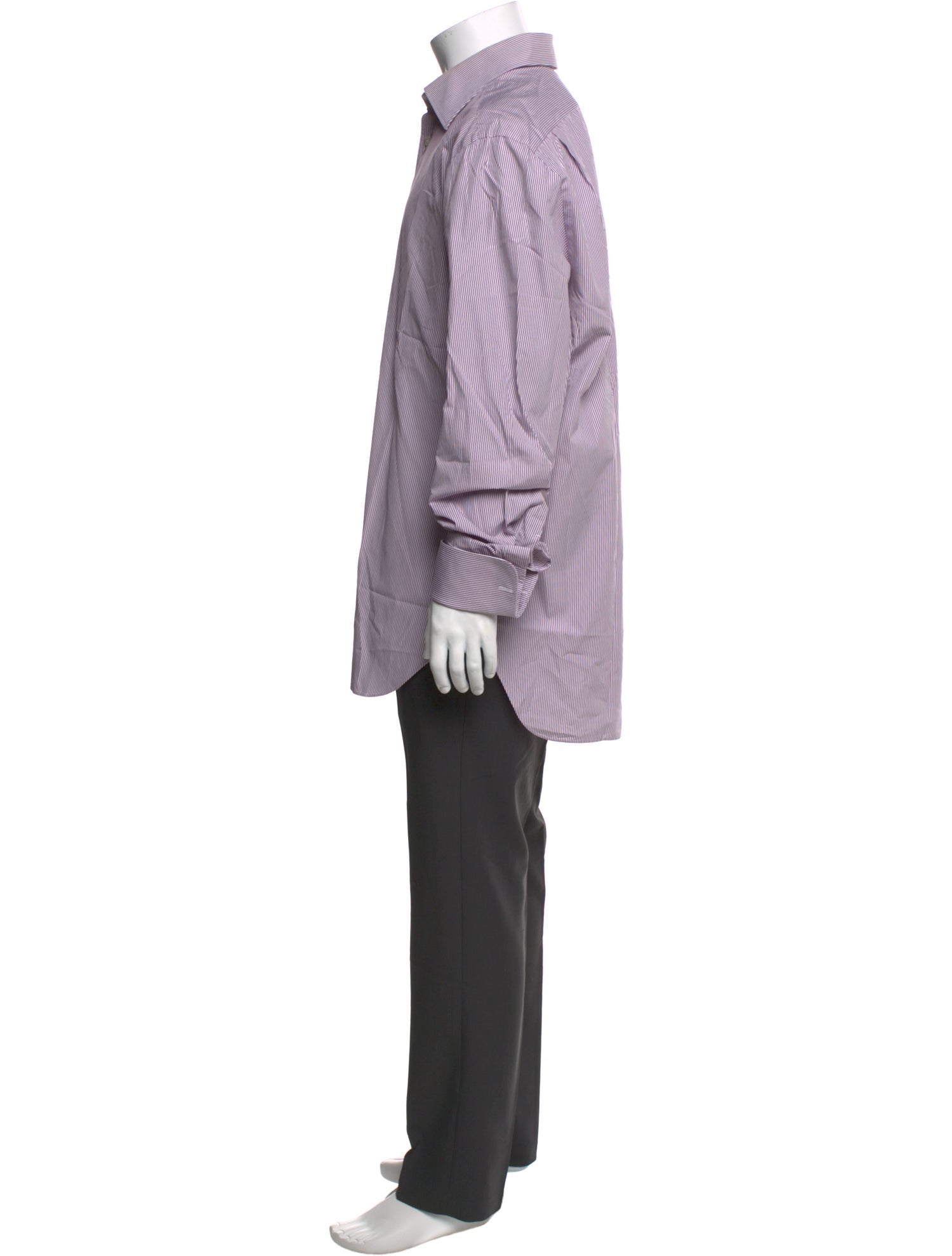 Kiton Striped Long Sleeve Dress Shirt