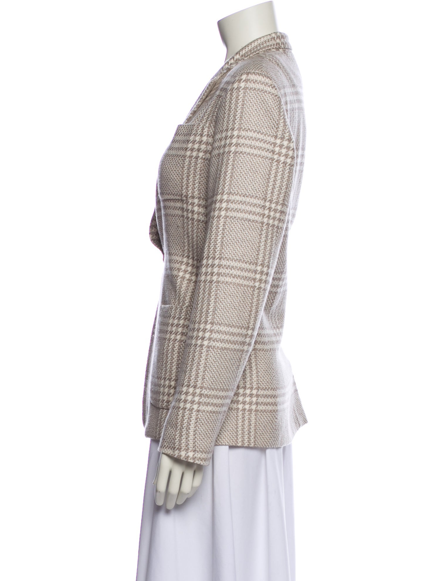 Kiton Silk Plaid Print Blazer