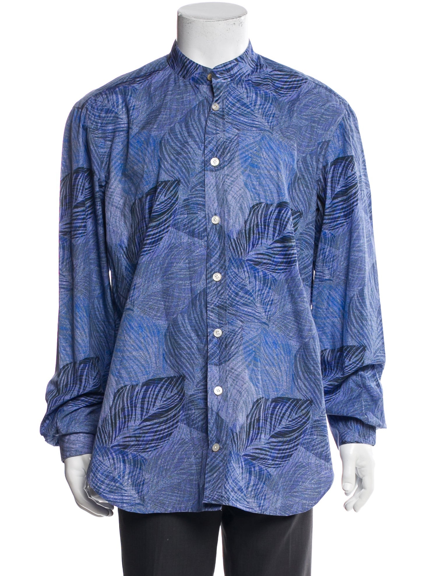 Kiton Printed Long Sleeve Shirt