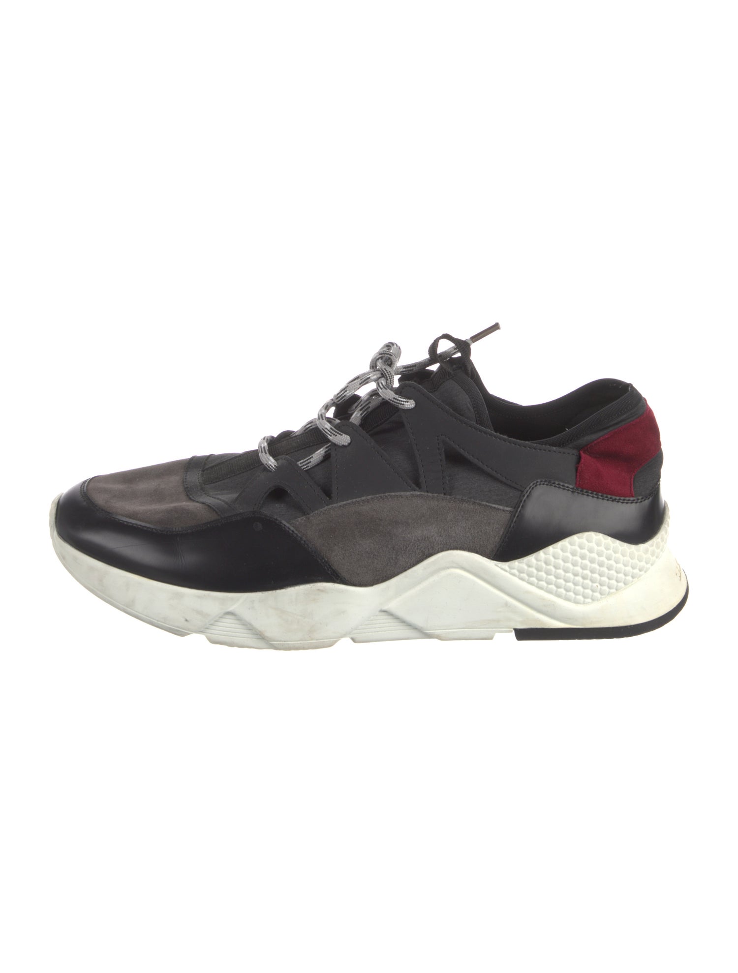 Kiton Neoprene Colorblock Pattern Sneakers