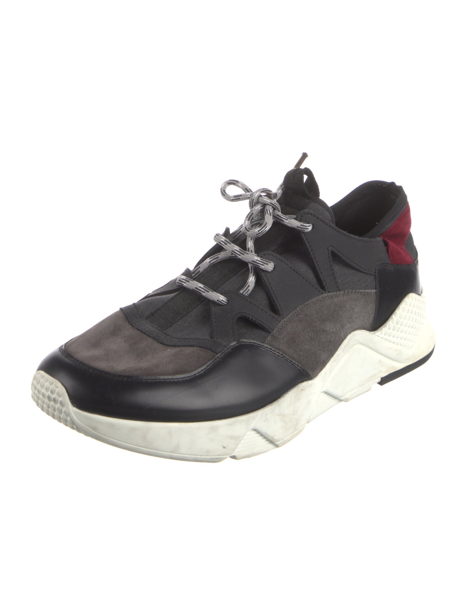Kiton Neoprene Colorblock Pattern Sneakers