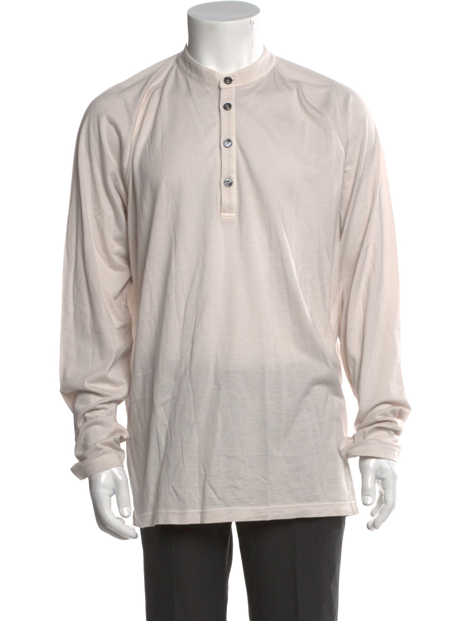 Kiton Crew Neck Long Sleeve Henley w/ Tags