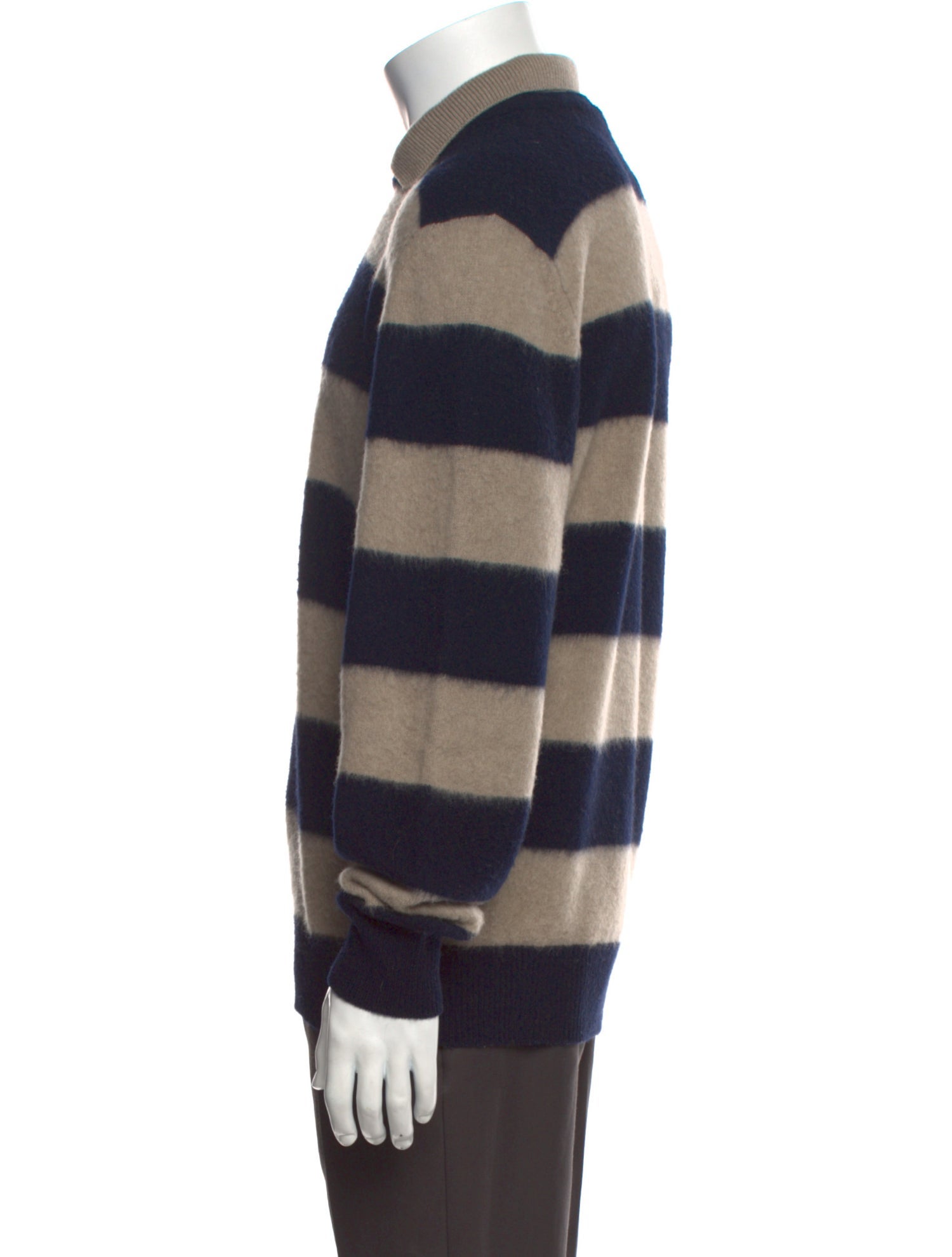Kiton Wool Striped Polo Sweater w/ Tags