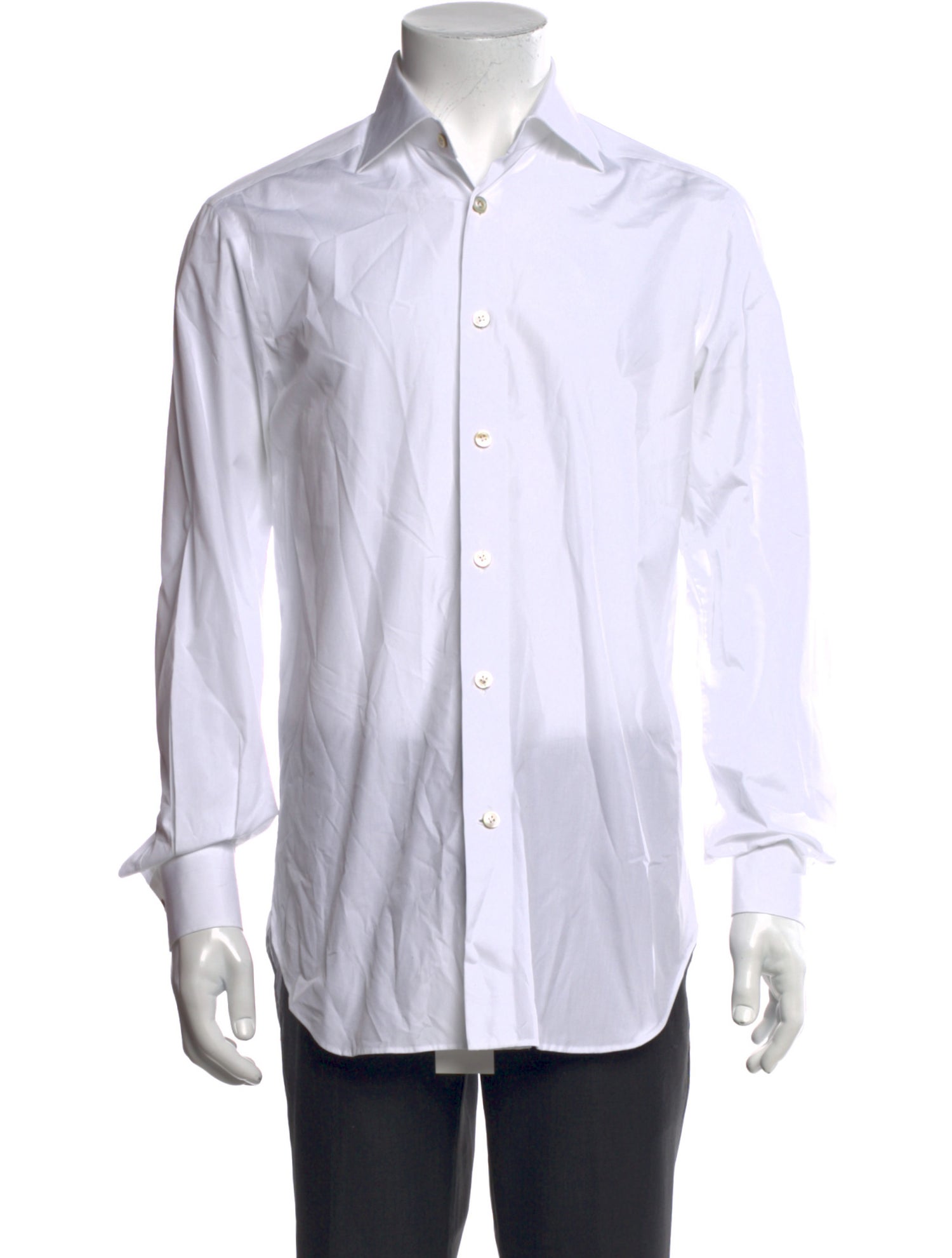 Kiton Striped Long Sleeve Dress Shirt