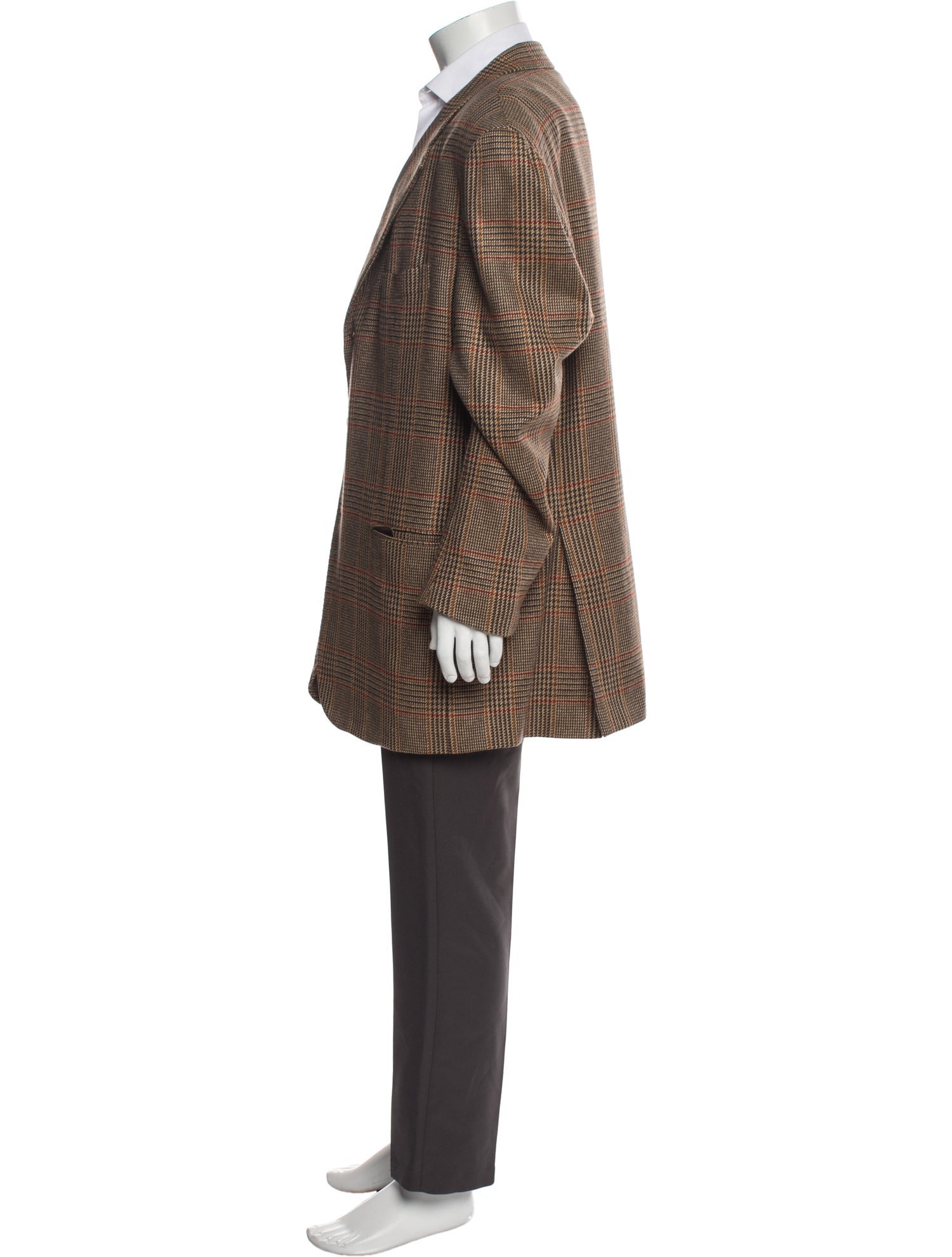 Kiton Cashmere Houndstooth Print Blazer