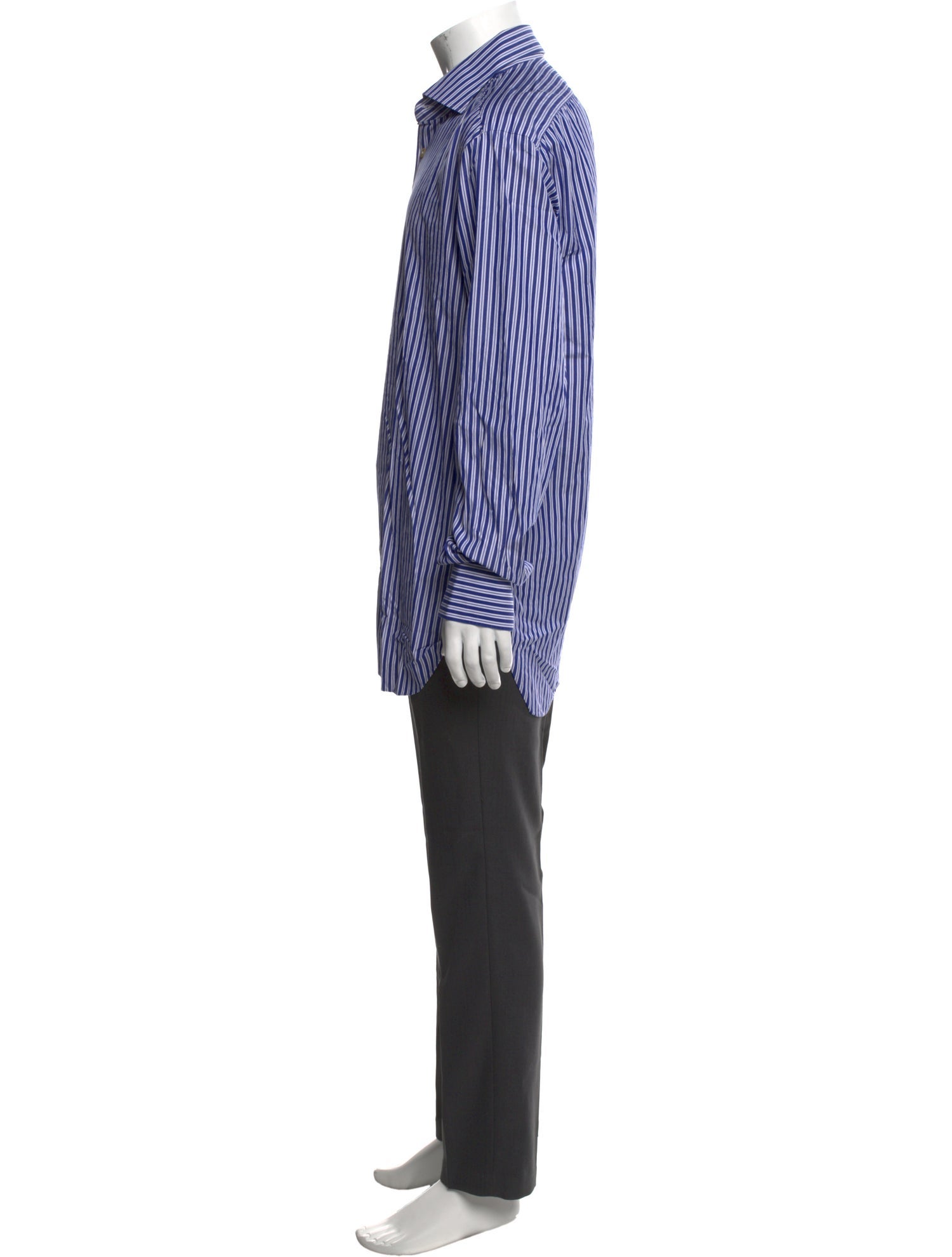 Kiton Striped Long Sleeve Dress Shirt