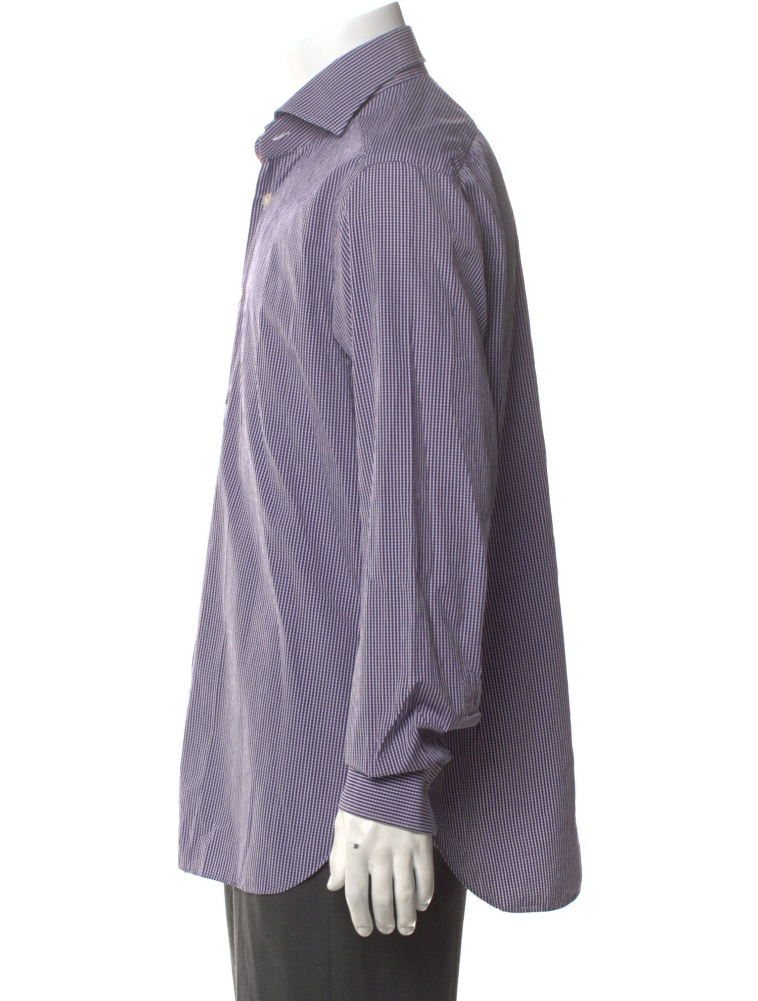 Kiton Plaid Print Long Sleeve Shirt