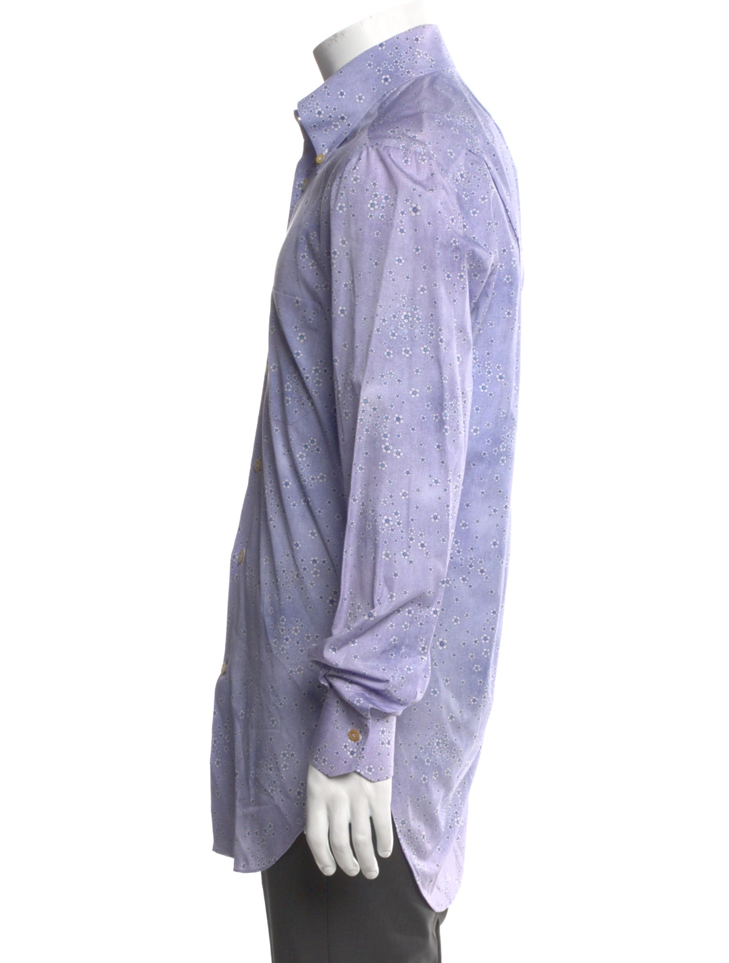 Kiton Floral Print Long Sleeve Shirt