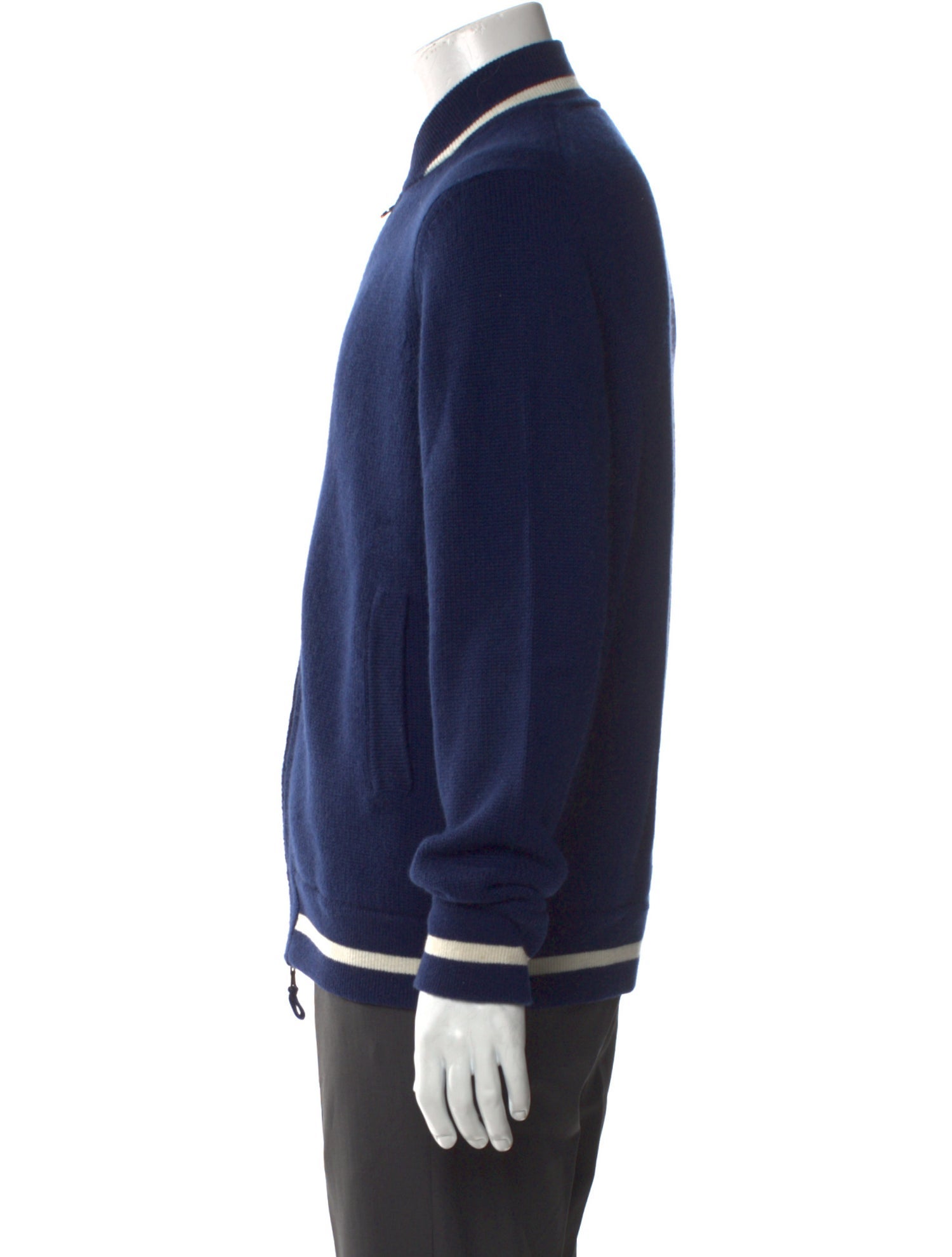 Kiton Cashmere Mock Neck Cardigan