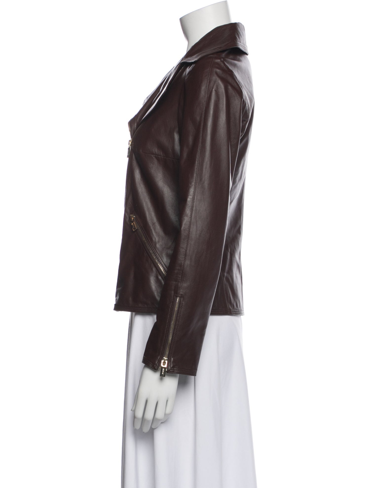 Kiton Leather Biker Jacket