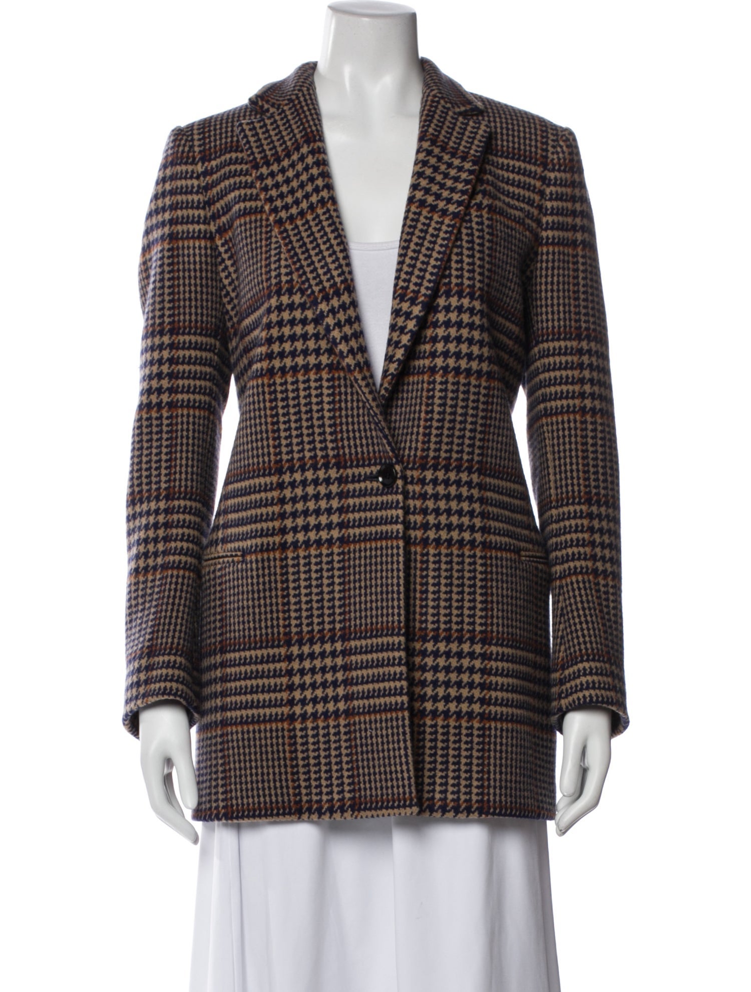 Kiton Wool Plaid Print Blazer