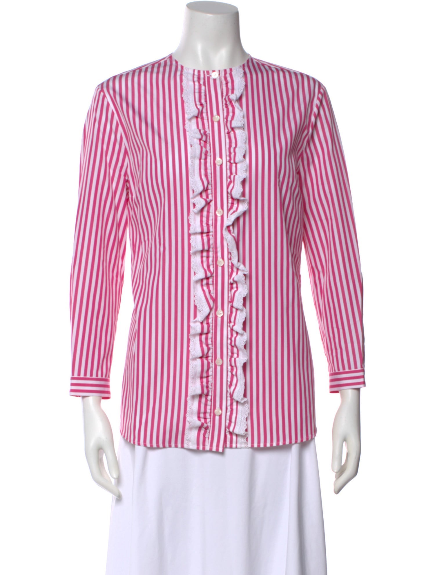 Kiton Striped Long Sleeve Blouse
