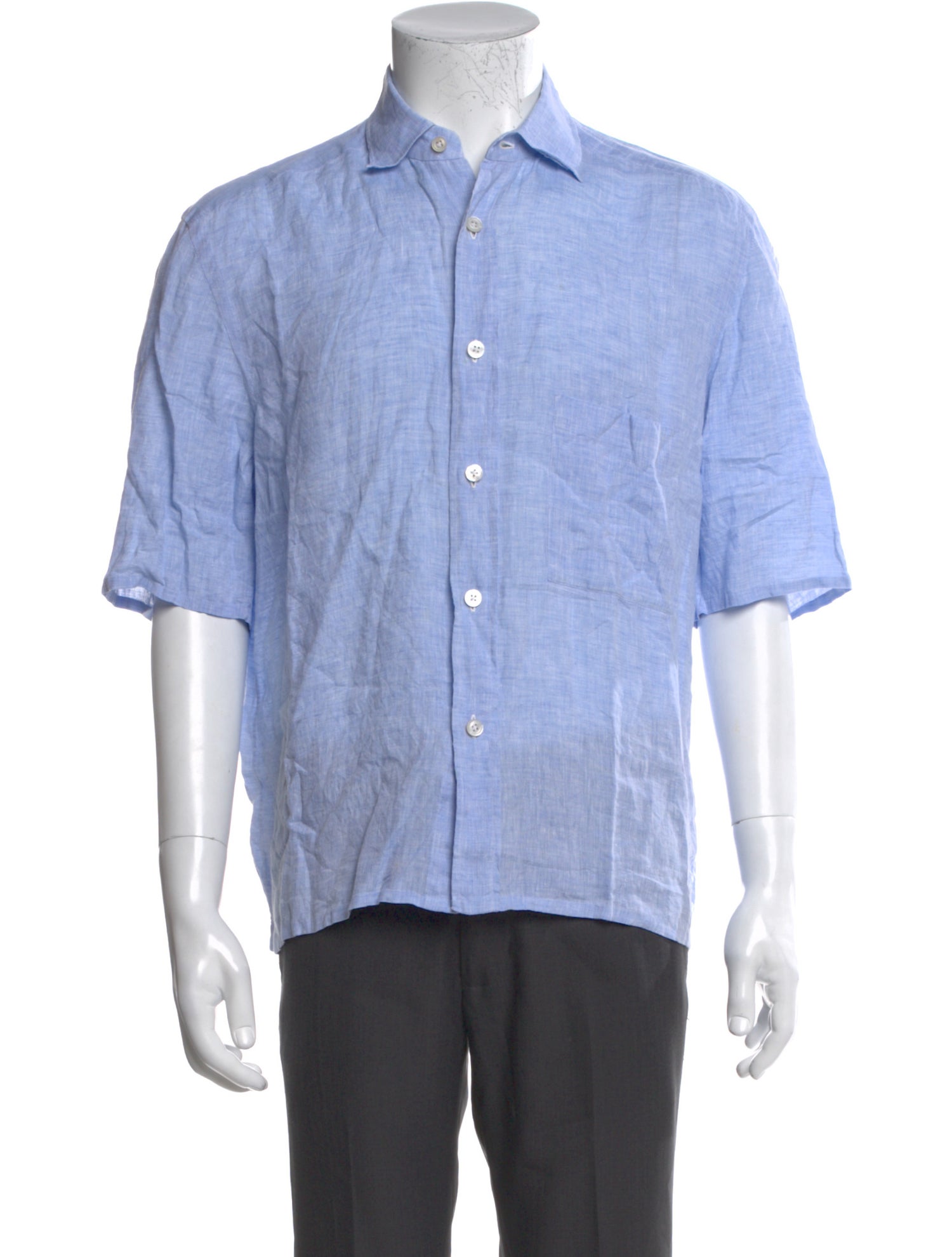 Kiton Linen Short Sleeve Shirt