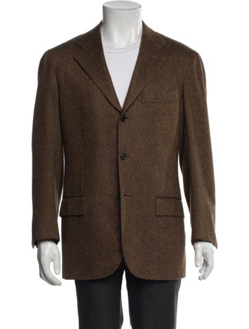 Pre-owned Kiton Cashmere Blazer In Brown