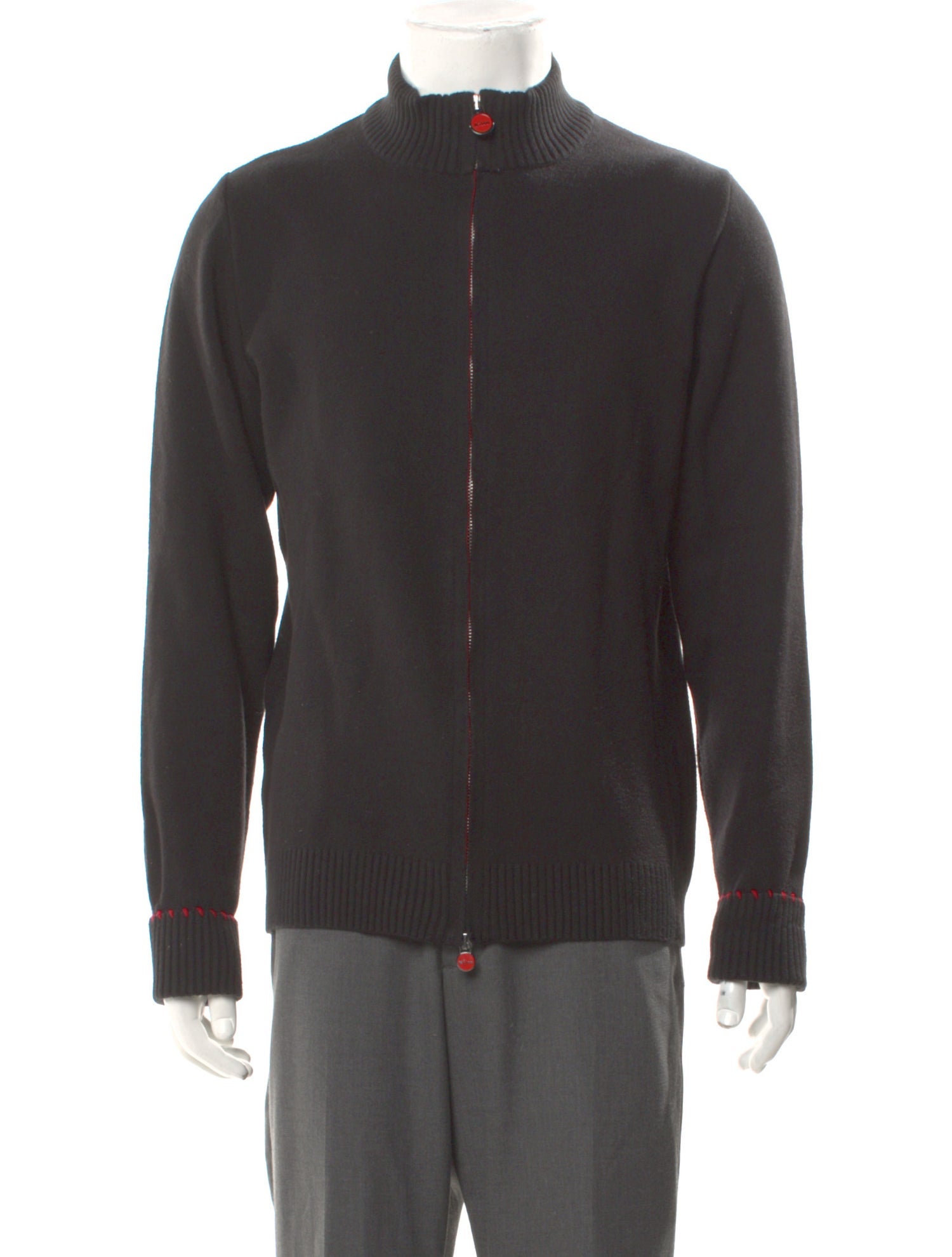 Kiton Mock Neck Long Sleeve Cardigan