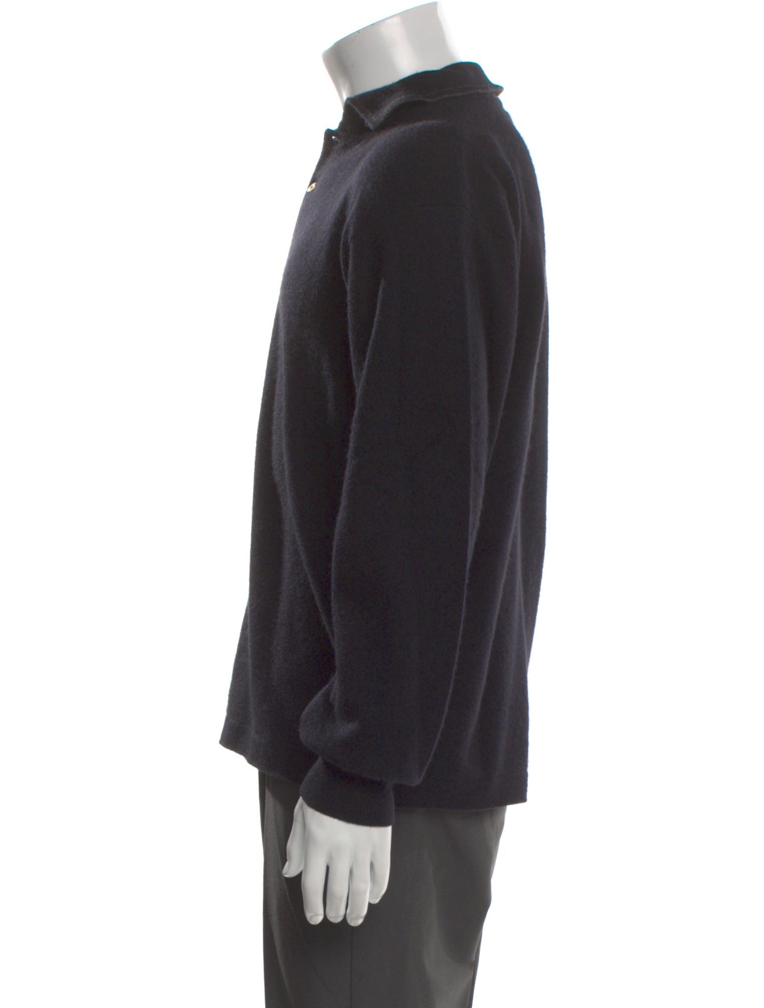 Kiton Cashmere Mock Neck Polo Sweater